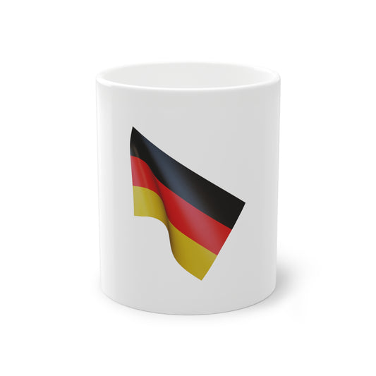 Welcome to Germany - Flagge Deutschlands auf Kaffeetassen bedruckt - Farbe: weiß, Standardtasse, groß 11 Unzen