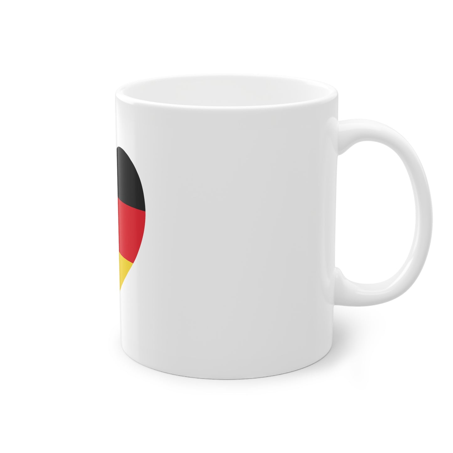 Liebe für Deutschland - auf Kaffeetassen bedruckt - Farbe: weiß, Standardtasse, groß 11 Unzen