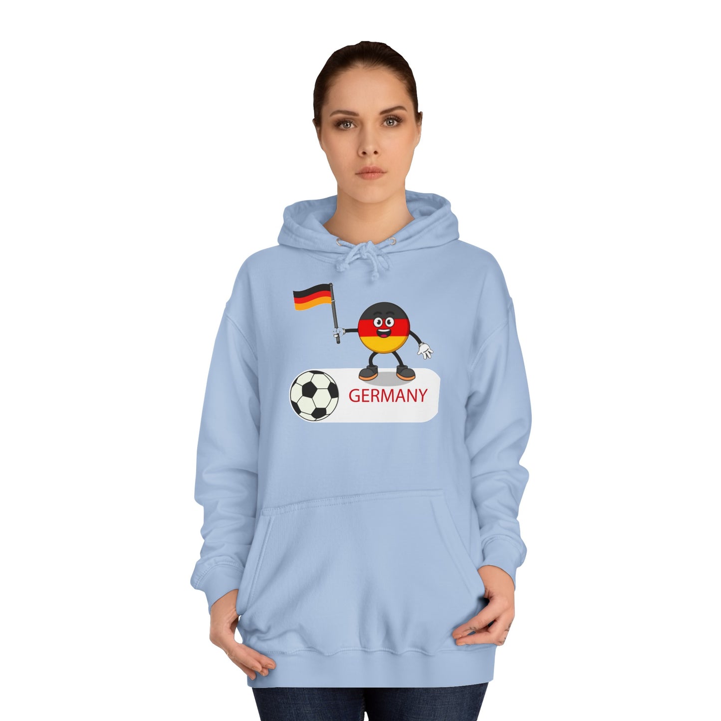 Erleben Sie die Schönheit und Leidenschaft des Fußballs in Deutschland - Hochwertige Unisex-Kapuzenpullover - Beidseitig bedruckt