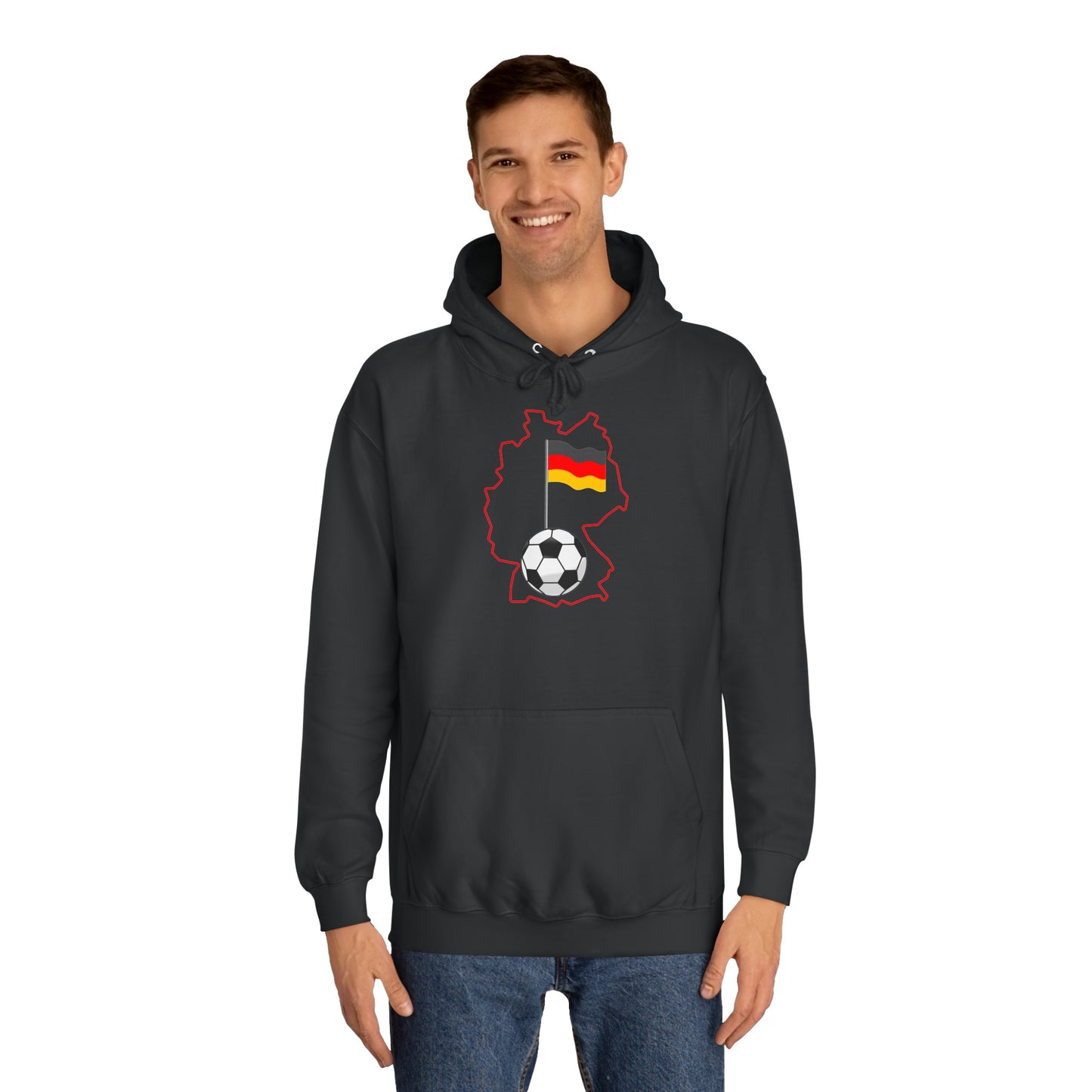 Erleben Sie die Schönheit und Leidenschaft des Fußballs in Deutschland - Beidseitig bedruckt - Hochwertige Unisex-Kapuzenpullover