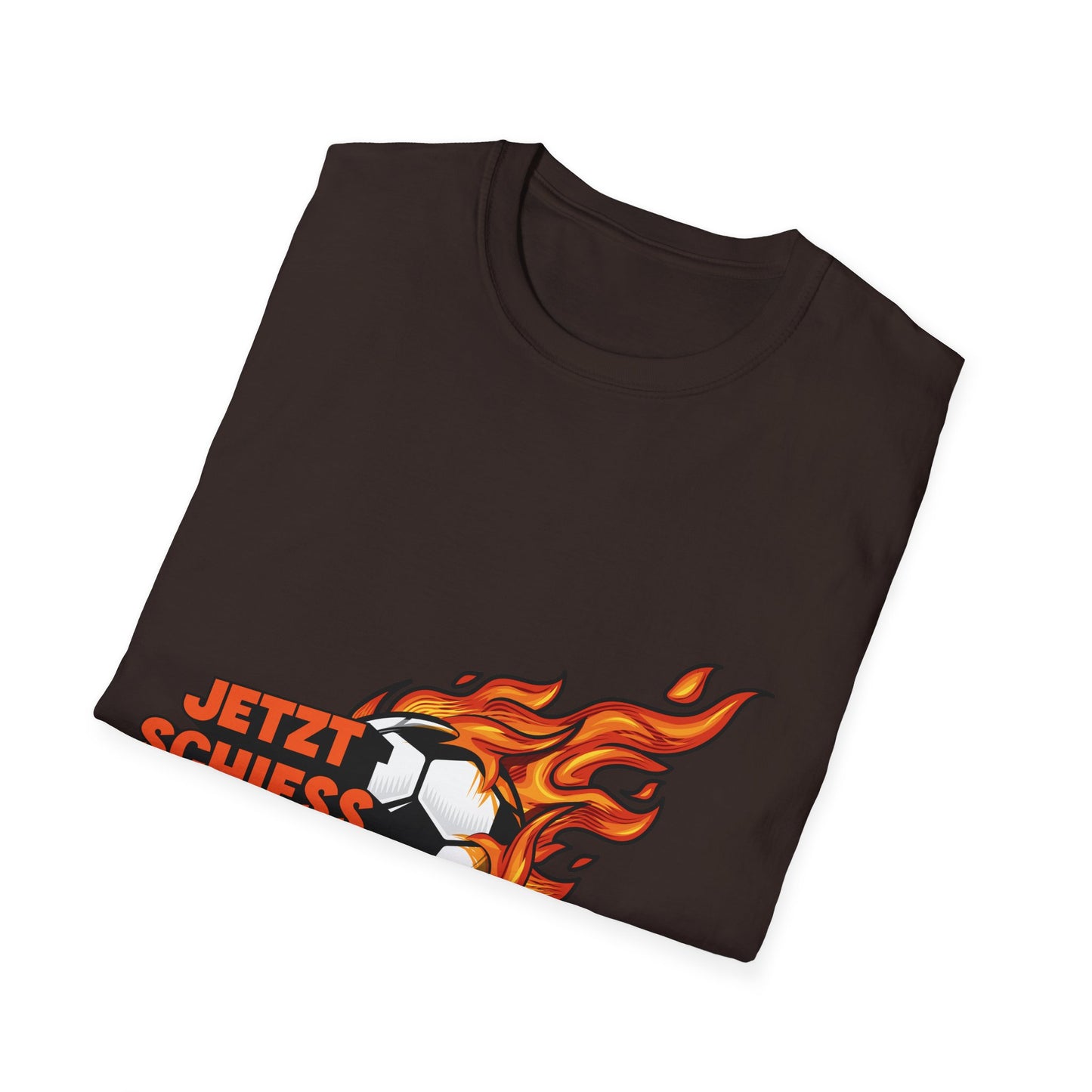 Fußballfan loud schreien - Jetzt schiess doch! mit feuer auf Unisex T-Shirts