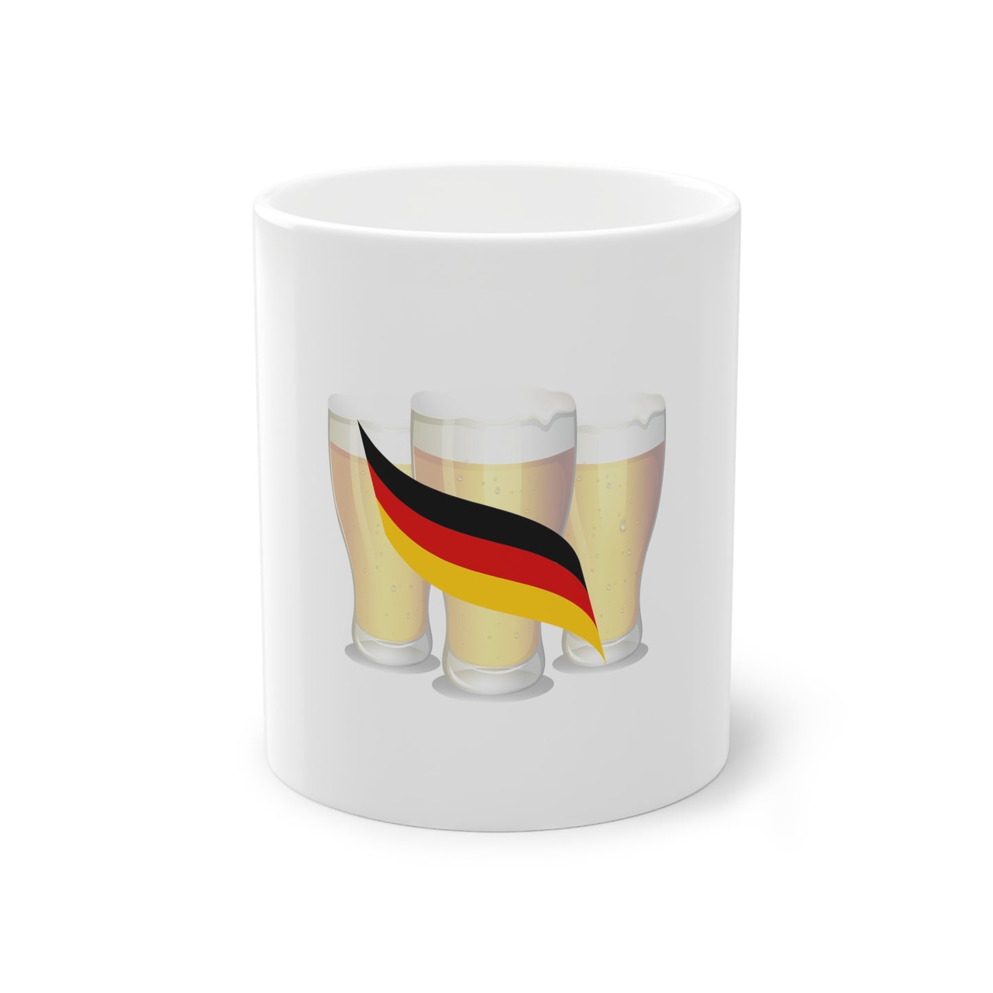 Deutsches Bier Motiv auf Kaffeetasse, Teetasse für jeden Tag bedruckt - Farbe: weiß, Standardtasse, groß 11 Unzen,