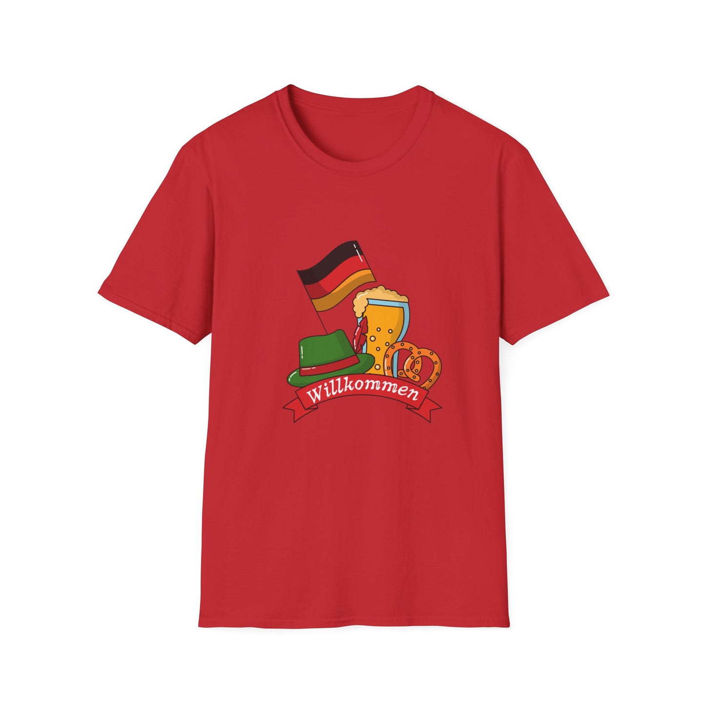 Willkommen in Deutschland Unisex fan T-Shirt, Welcome to Germany, I love Germany, Ich liebe Deutschland, EM UEFA 2024 Germany, Soccer DE