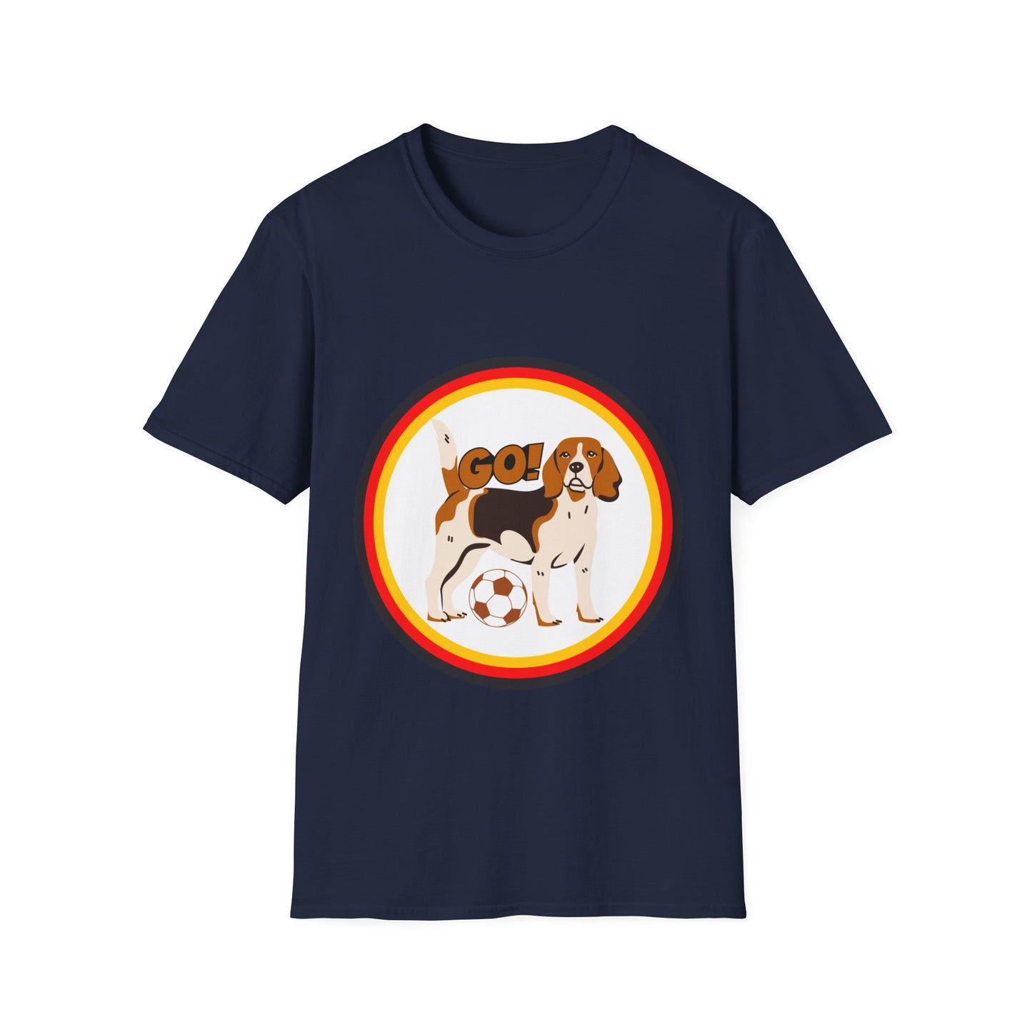 Deutsche Hunde für die Nationalmannschaft, Fußballfan T-Shirts, Flagge, Fanmotivtrikot, Fan Unisex T-Shirt