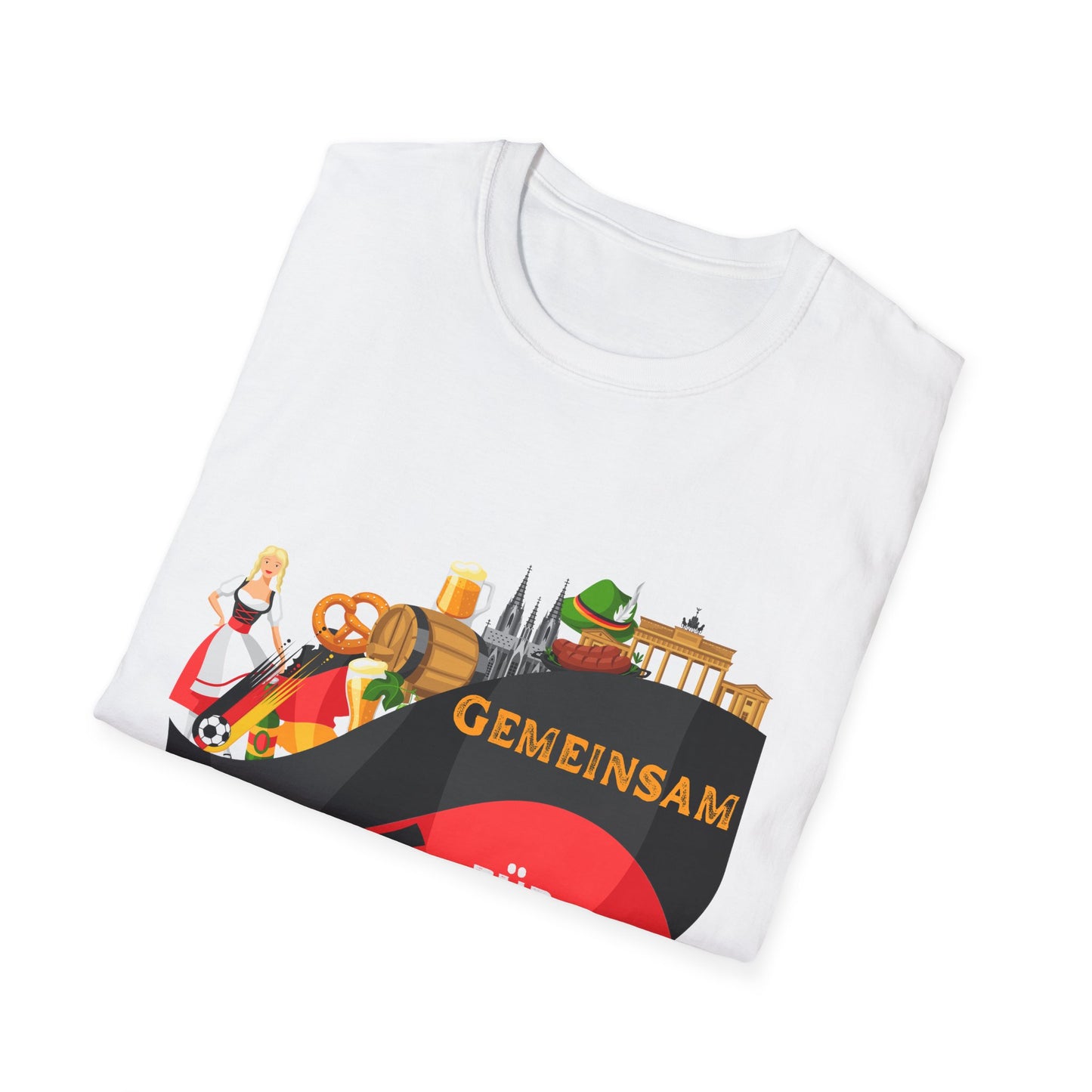 Gemeinsam für Deutschland, beste Qualität des Unisex Fanmotivtrikots, EM 2024 T-Shirt