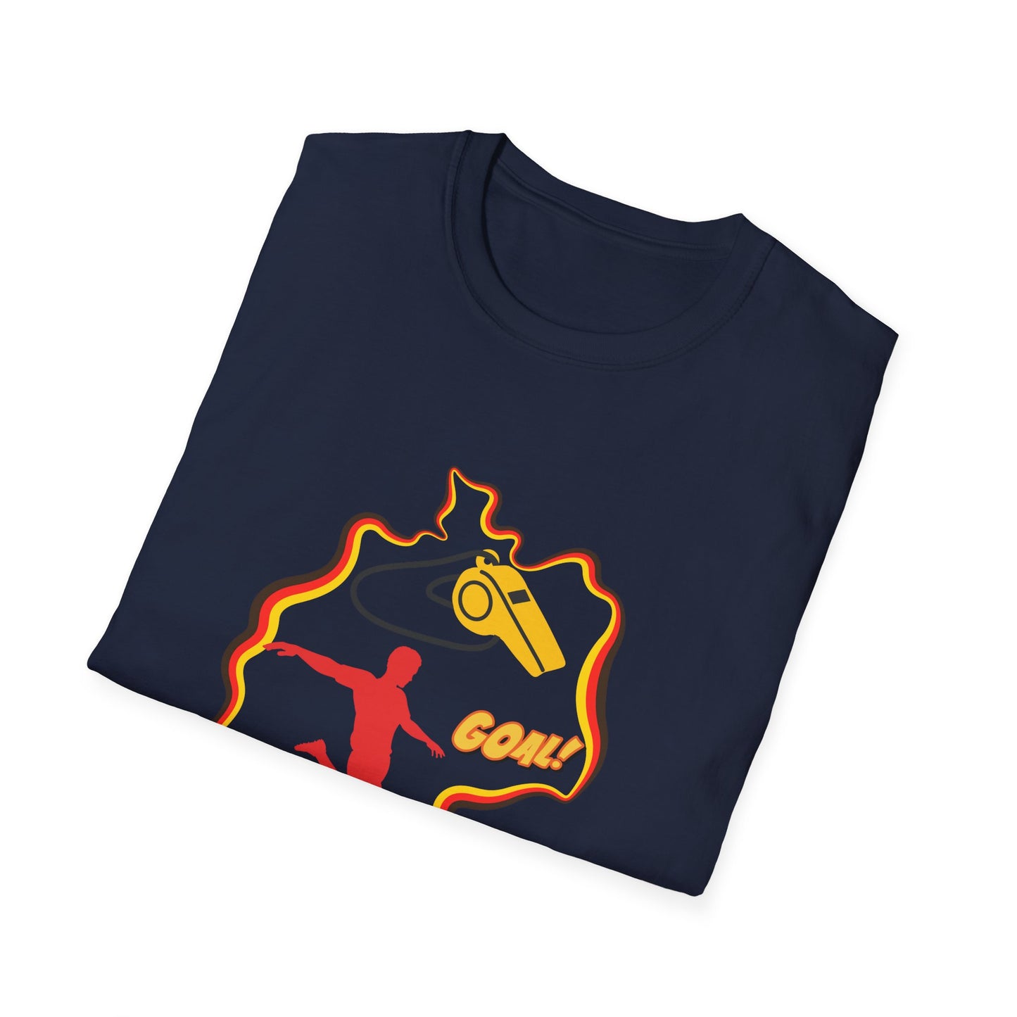 Einzigartige Unisex T-Shirt-Motive für Fußballfans, Echte Fanbekleidung mit deutscher Fußballleidenschaft auf der Landkarte