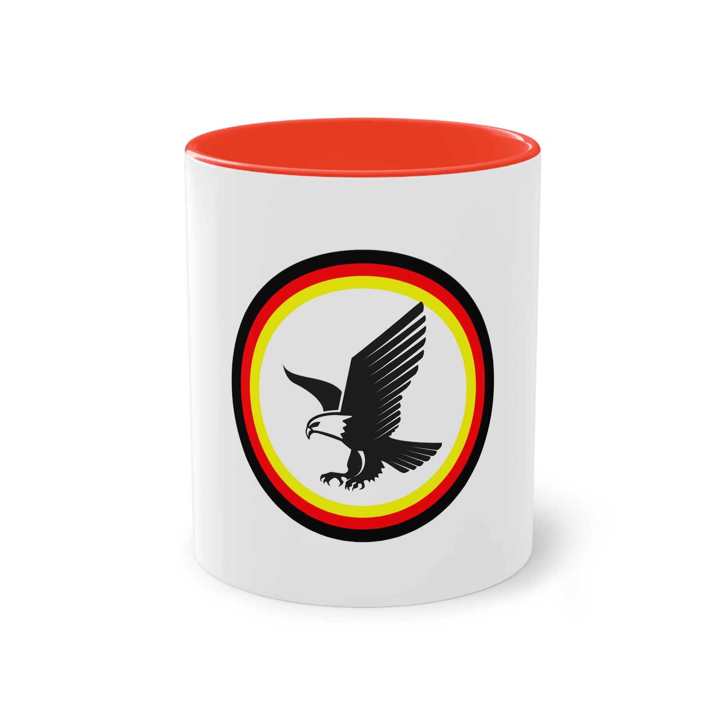 Deutscher fliegende Adler, ein Symbol für Frieden, Liebe und Einheit - auf Kaffeetassen bedruckt - Farbe: weiß, Standardtasse, groß 11 Unzen