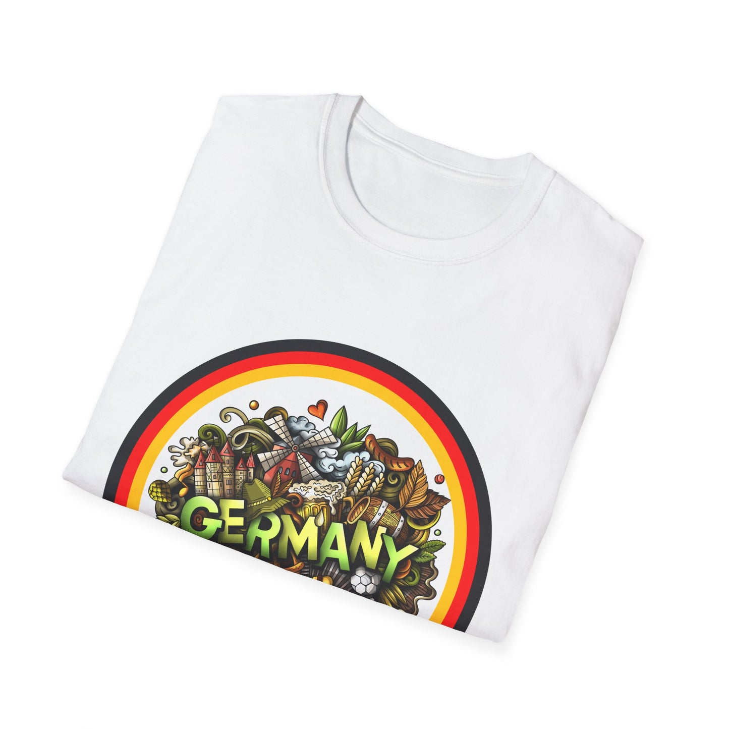 Herzlich Willkommen Unisex T-Shirt, Frieden und Liebe, Liebevolle Gastfreundschaft, Welcome to Germany, I Love Germany, Deutsche Kultur