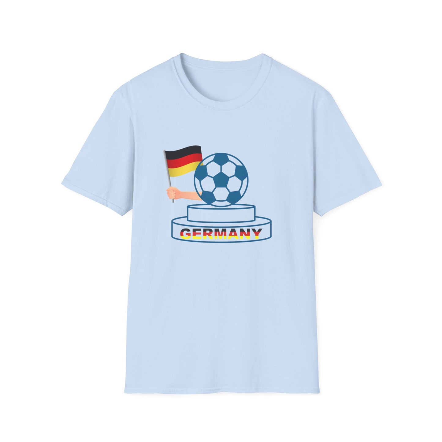 Herzlich Willkommen in Deutschland, Unisex T-Shirt mit Frieden und Liebe für Fußball, Welcome to German Football success, I Love Germany