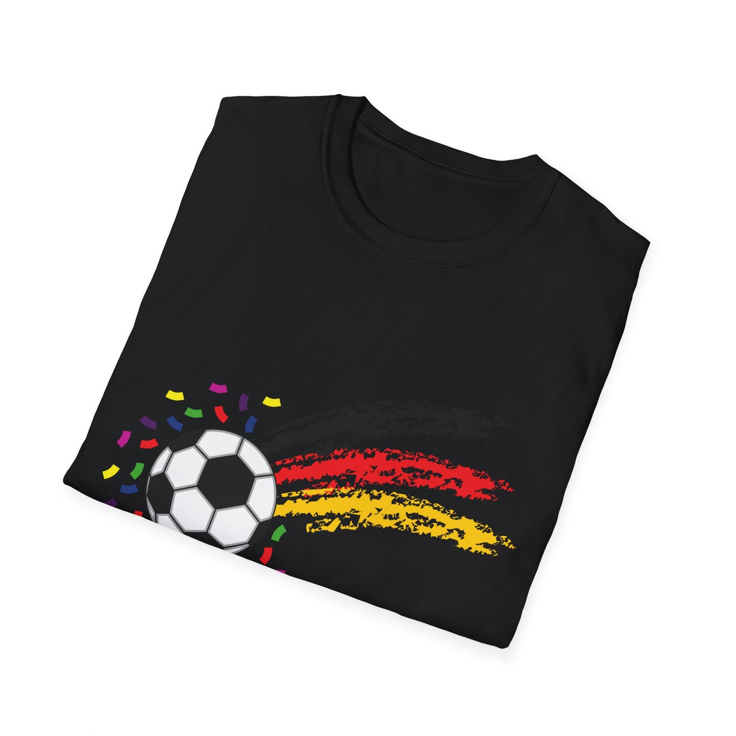 Fußball EM - UEFA 2024, Deutsche Flagge im Fußballfan T-Shirts, Nationalmannschaft Fanmotivtrikot, schöne Fan Unisex T-Shirt, German Soccer