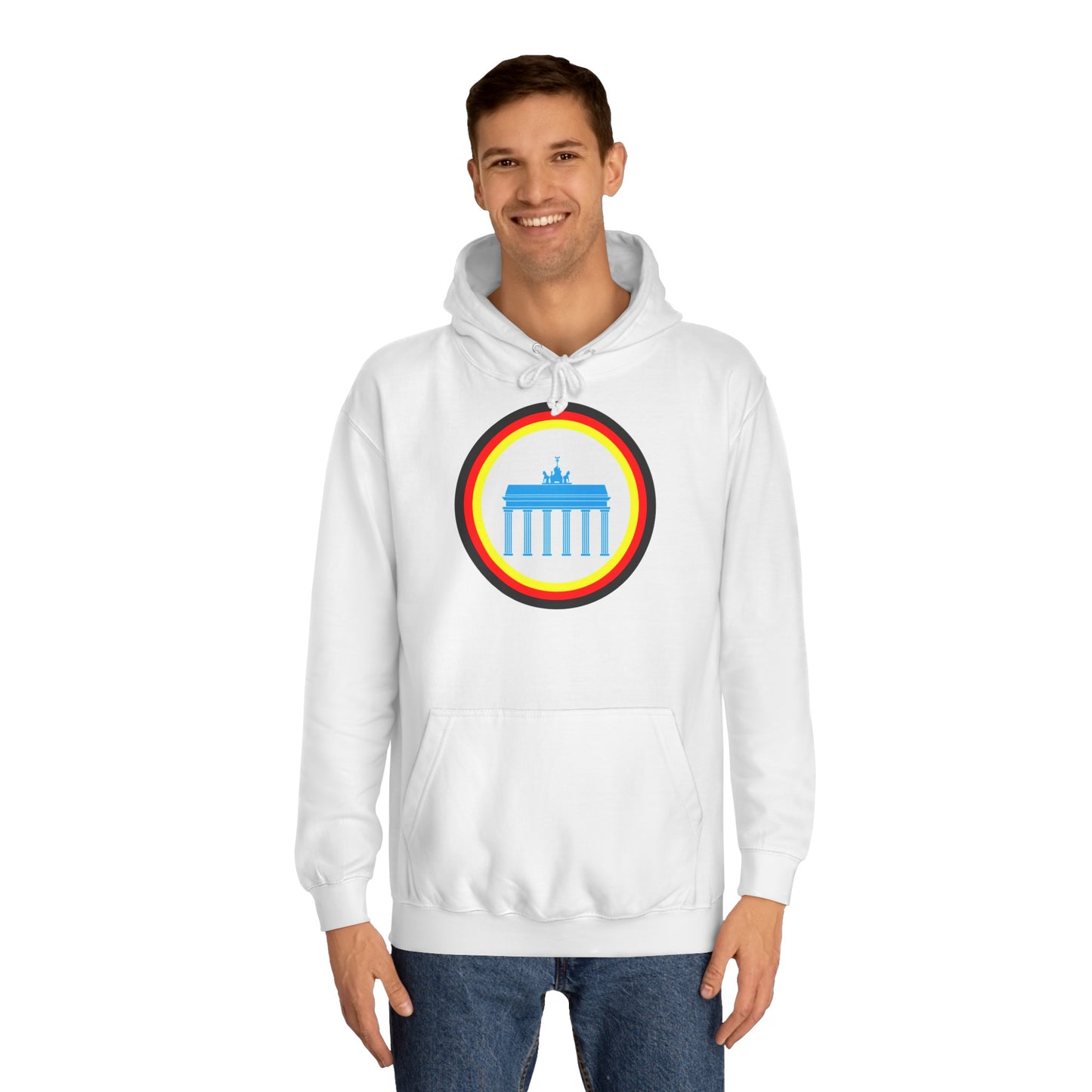 Brandenburger Tor auf Unisex-College-Hoodie, Kapuzenpullover,  beidseitig bedruckt