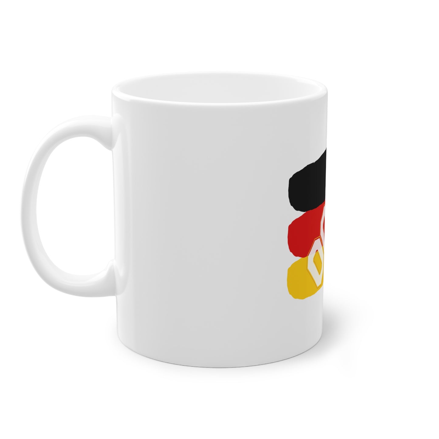 0049 - Internationale Nummer Deutschlands - auf Kaffeetasse, Teetasse bedruckt - Farbe: weiß, Standardtasse, groß 11 Unzen