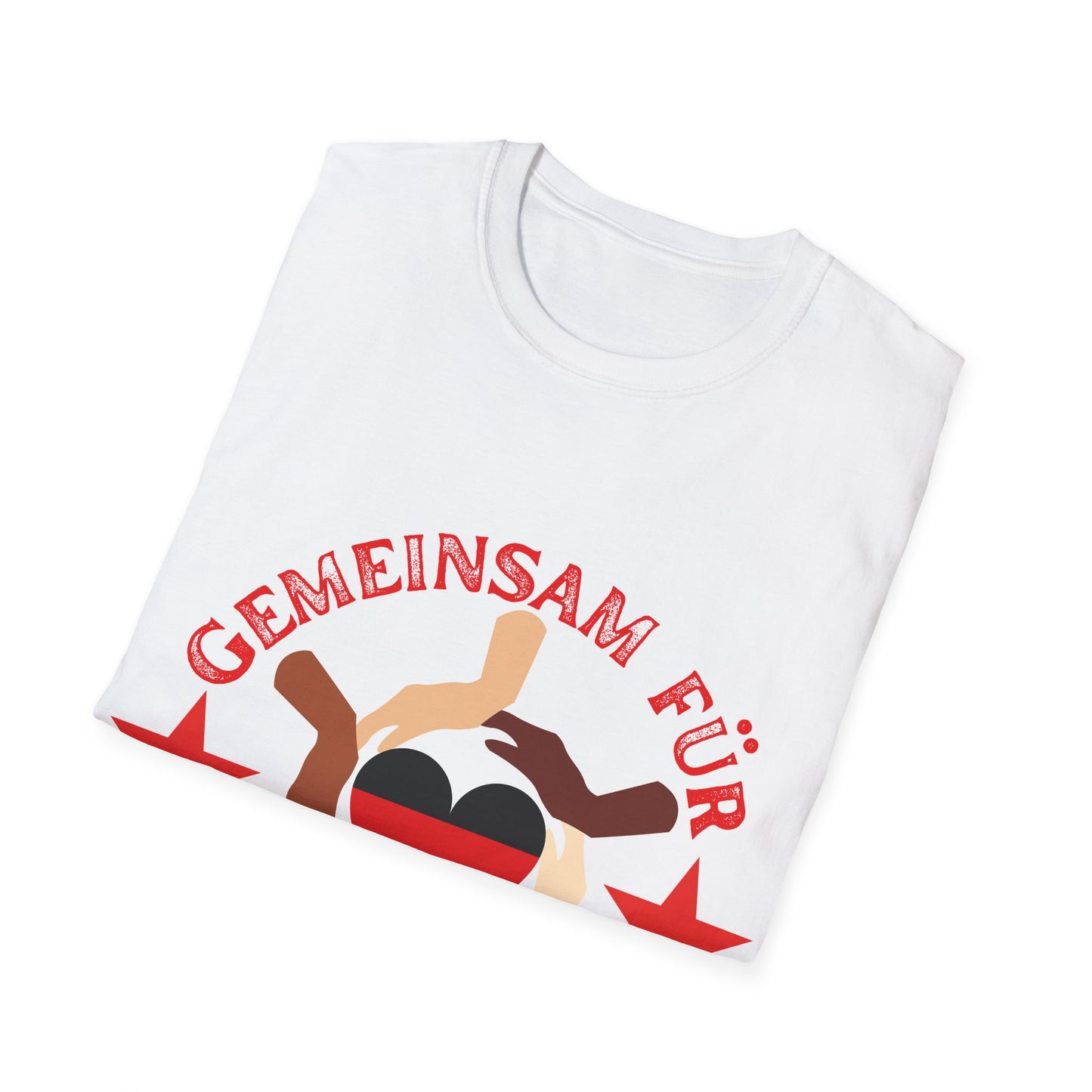 Gemeinsam für Deutschland Unisex T-Shirt, Frieden und Liebe, Liebevolle Gastfreundschaft, Welcome to Germany, I Love Germany, Umwelt Deutschland