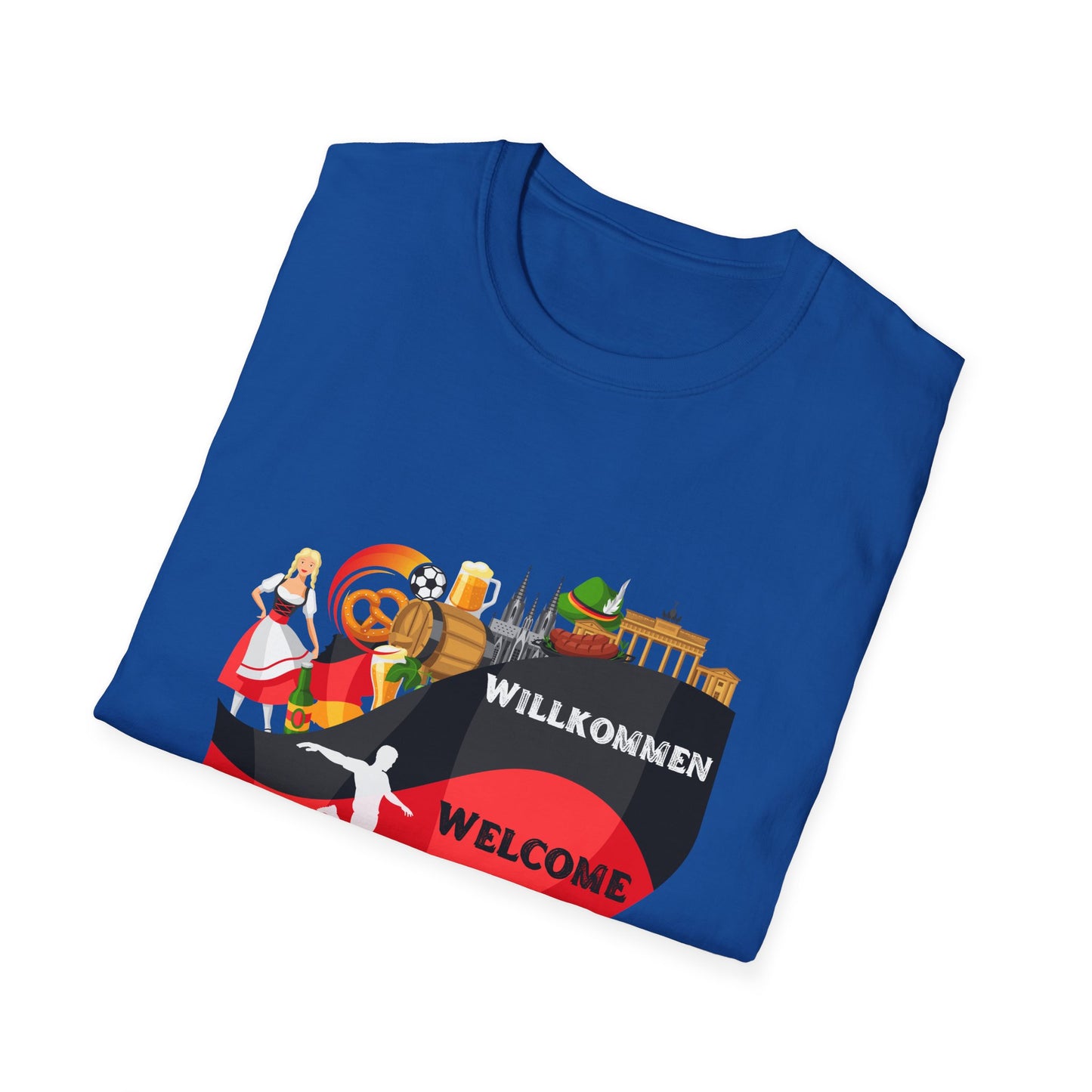 Herzlich Willkommen Unisex T-Shirt, Frieden und Liebe, Liebevolle Gastfreundschaft, Welcome to Germany, I Love Germany, Deutsche Kultur