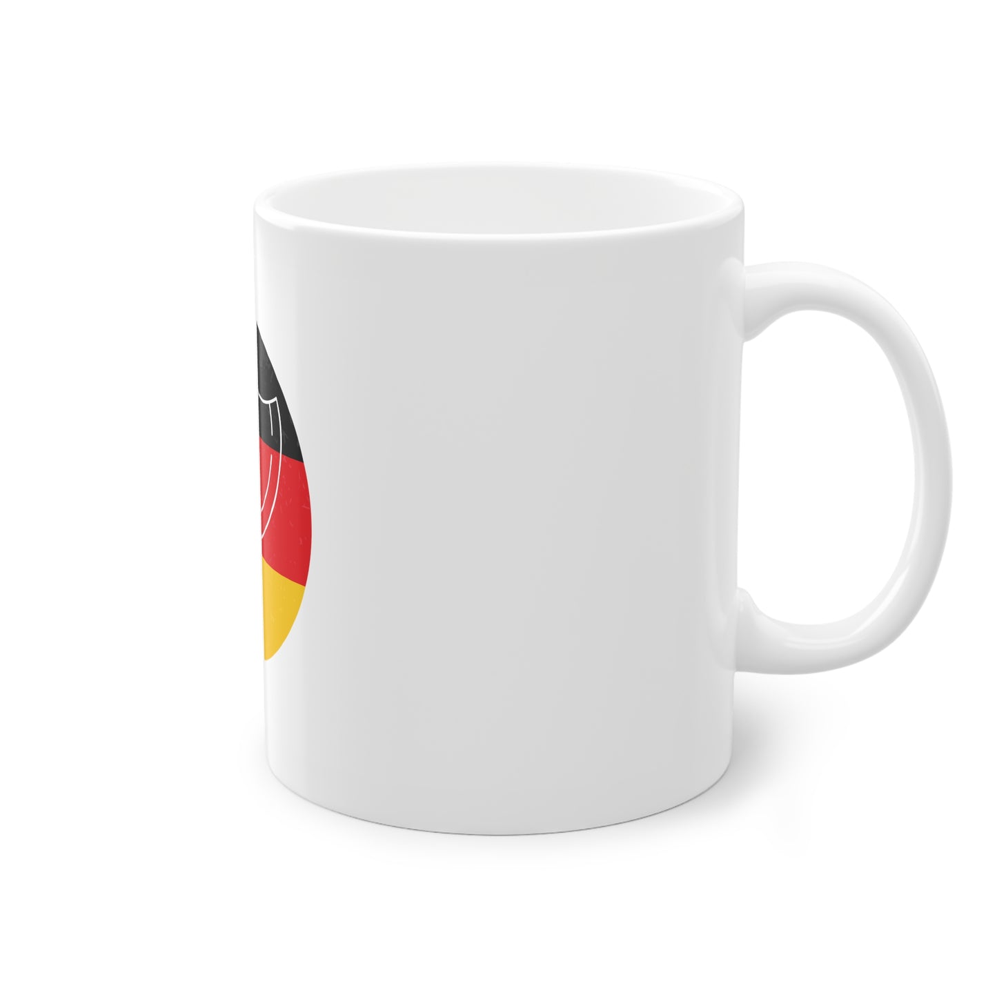 Die Axt: Kraft und Präzision für Deutschland - auf Kaffeetassen bedruckt - Farbe: weiß, Standardtasse, groß 11 Unzen