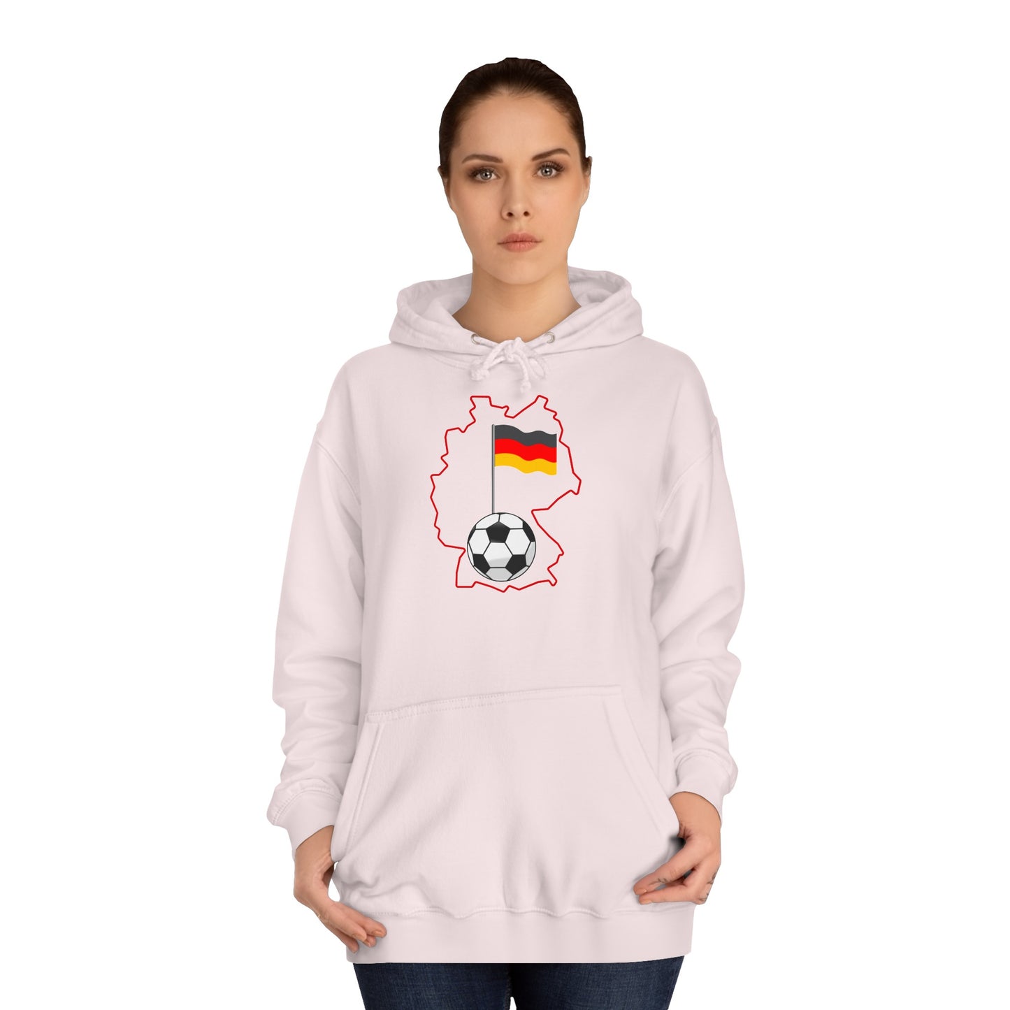 Erleben Sie die Schönheit und Leidenschaft des Fußballs in Deutschland - Beidseitig bedruckt - Hochwertige Unisex-Kapuzenpullover