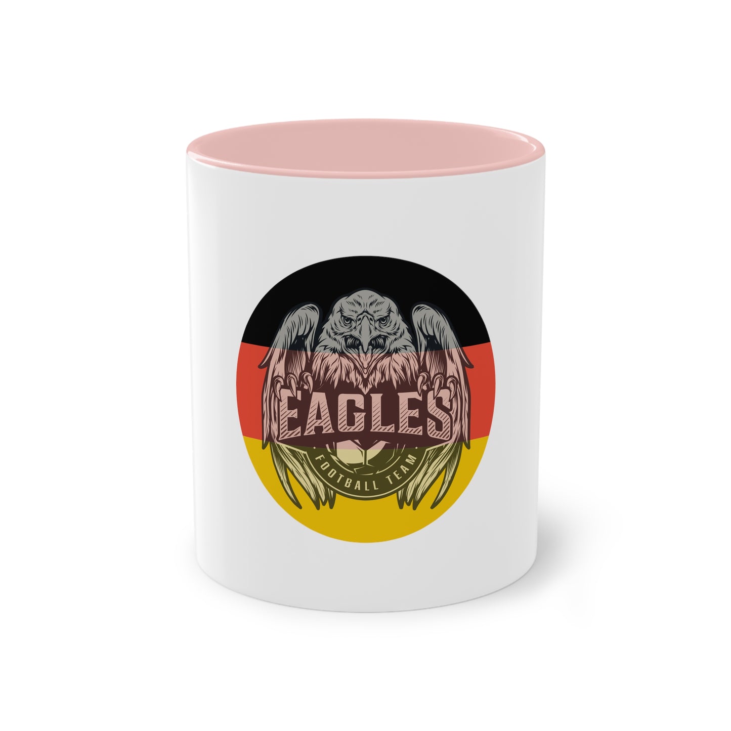 Majestätischer Adler auf Kaffeetassen – Kraft und Eleganz