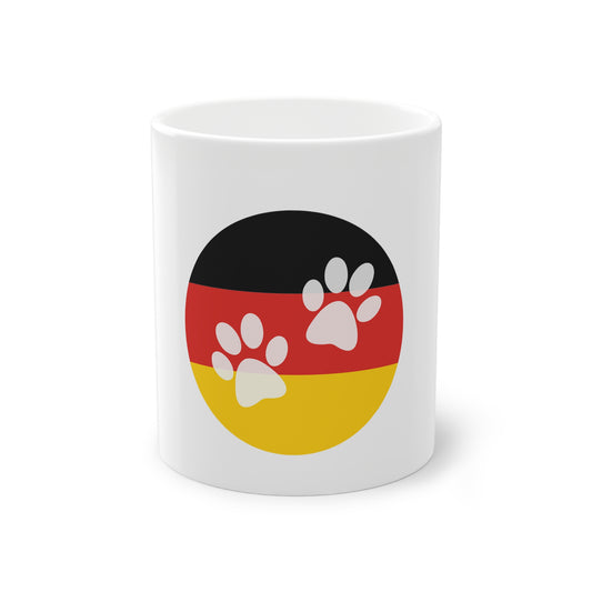 Stolze Flagge Deutschlands auf Kaffeetassen bedruckt - Farbe: weiß, Standardtasse, groß 11 Unzen