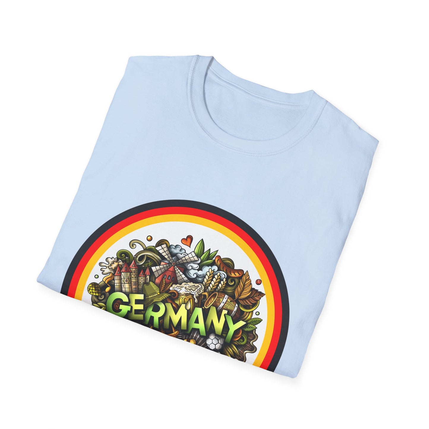 Herzlich Willkommen Unisex T-Shirt, Frieden und Liebe, Liebevolle Gastfreundschaft, Welcome to Germany, I Love Germany, Deutsche Kultur