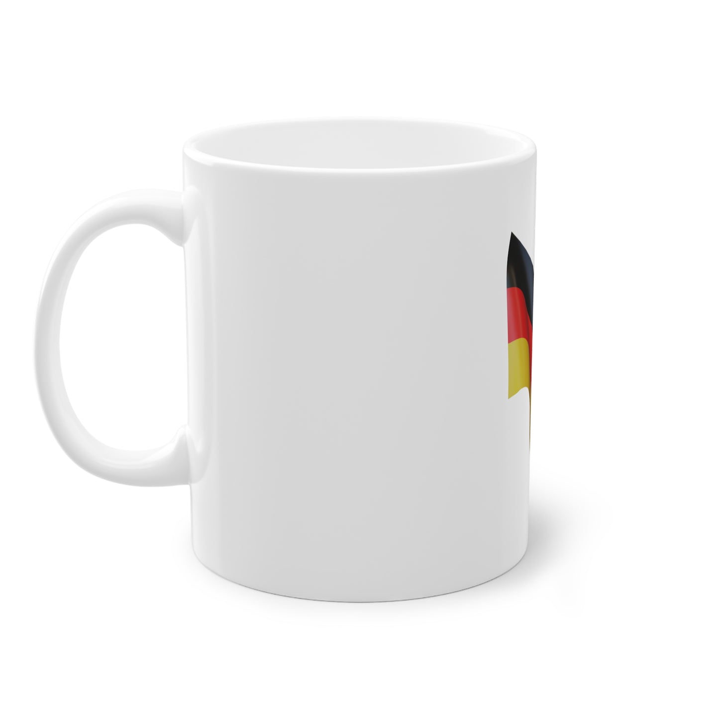 Welcome to Germany - Flagge Deutschlands auf Kaffeetassen bedruckt - Farbe: weiß, Standardtasse, groß 11 Unzen