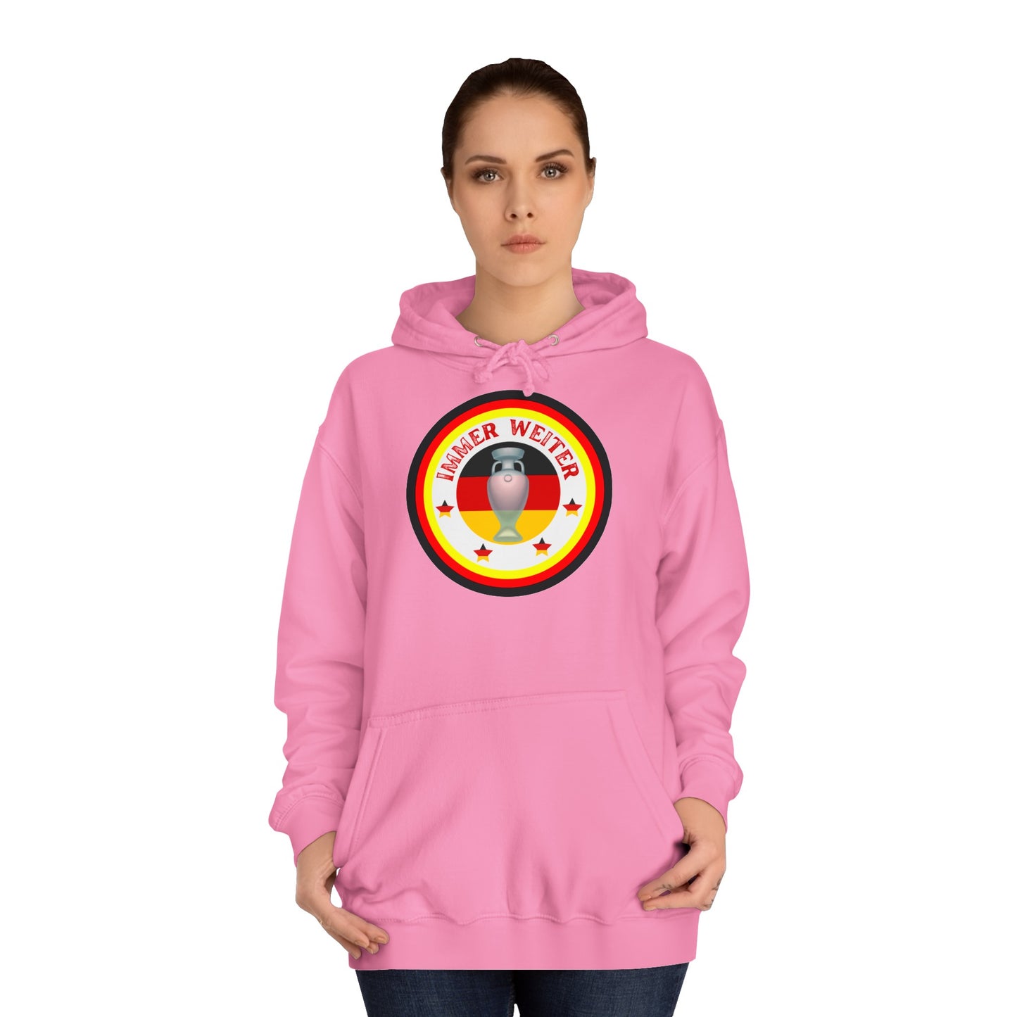 Einfach für Deutschland stehen -   Immer witer - Hochwertige Unisex-Kapuzenpullover - Beidseitig