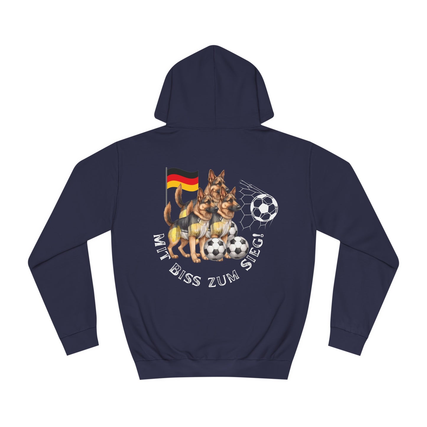 Mit den deutschen Hunden als Fan, schaffen wir das! bedruckt auf Unisex Hoodies -  Beideseitig gedruckt