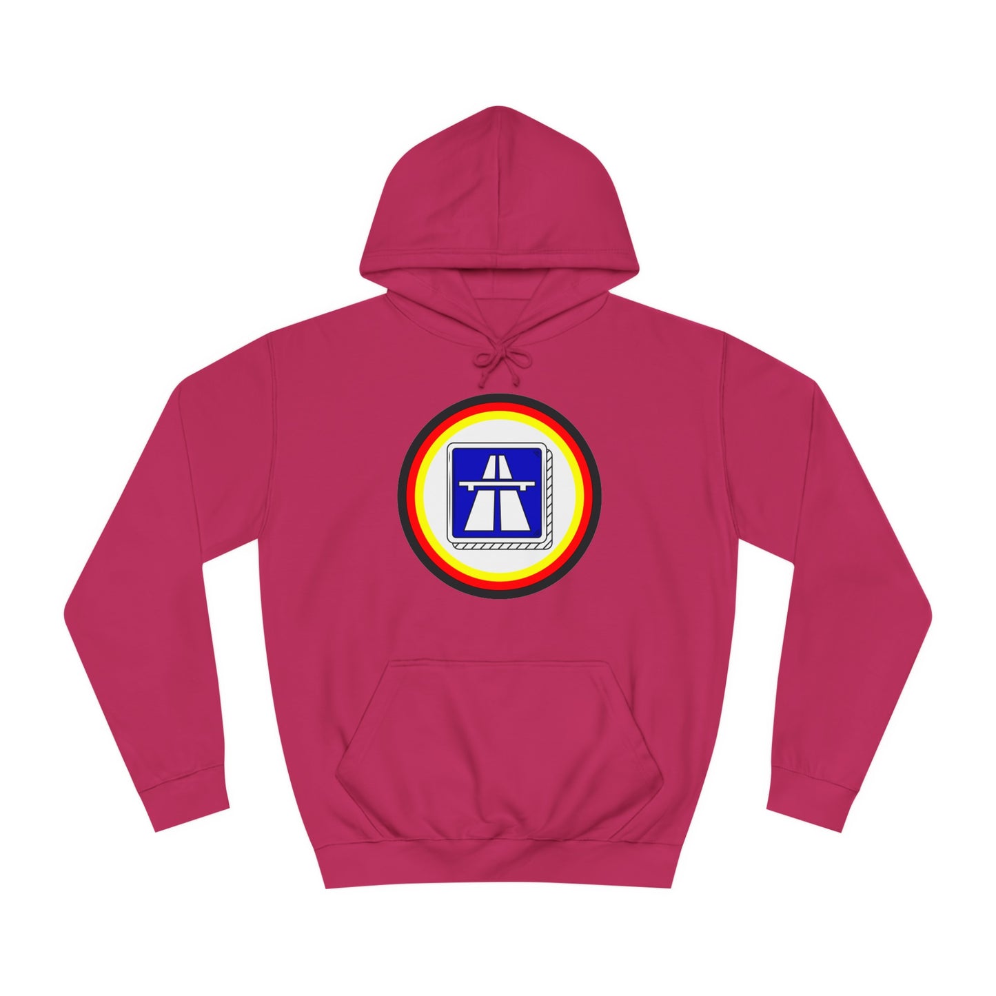 Copy of Autobahnschild auf Hoodies. Fahren Sie sicher.