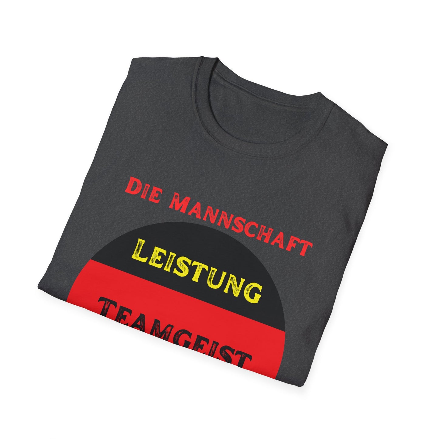 Deutsche Fußballfanmotivtrikot Unisex T-Shirts; Leistung, Teamgeist, Fairplay