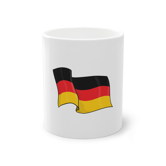 Welcome to Germany - Flagge Deutschlands auf Kaffeetassen bedruckt - Farbe: weiß, Standardtasse, groß 11 Unzen