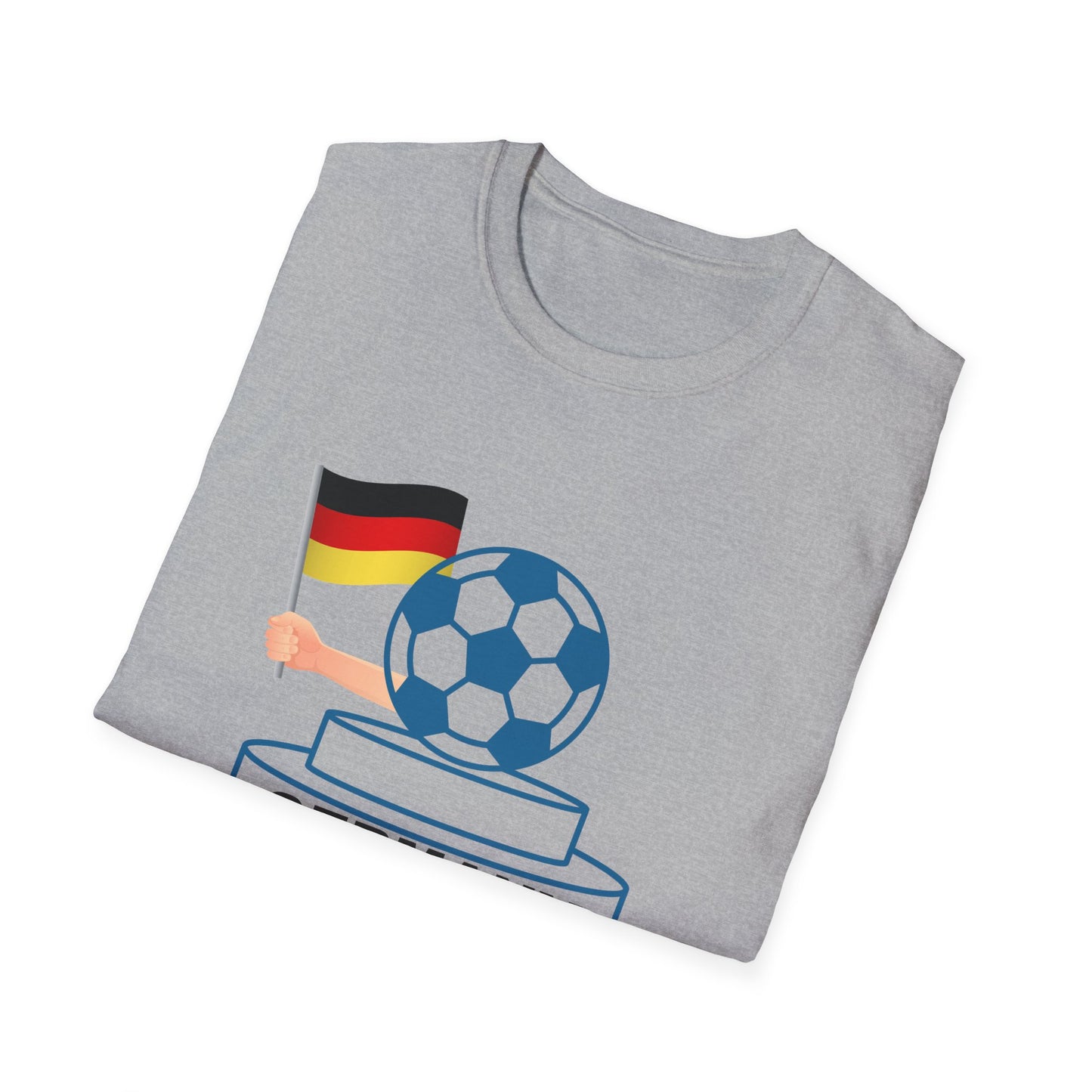 Herzlich Willkommen in Deutschland, Unisex T-Shirt mit Frieden und Liebe für Fußball, Welcome to German Football success, I Love Germany