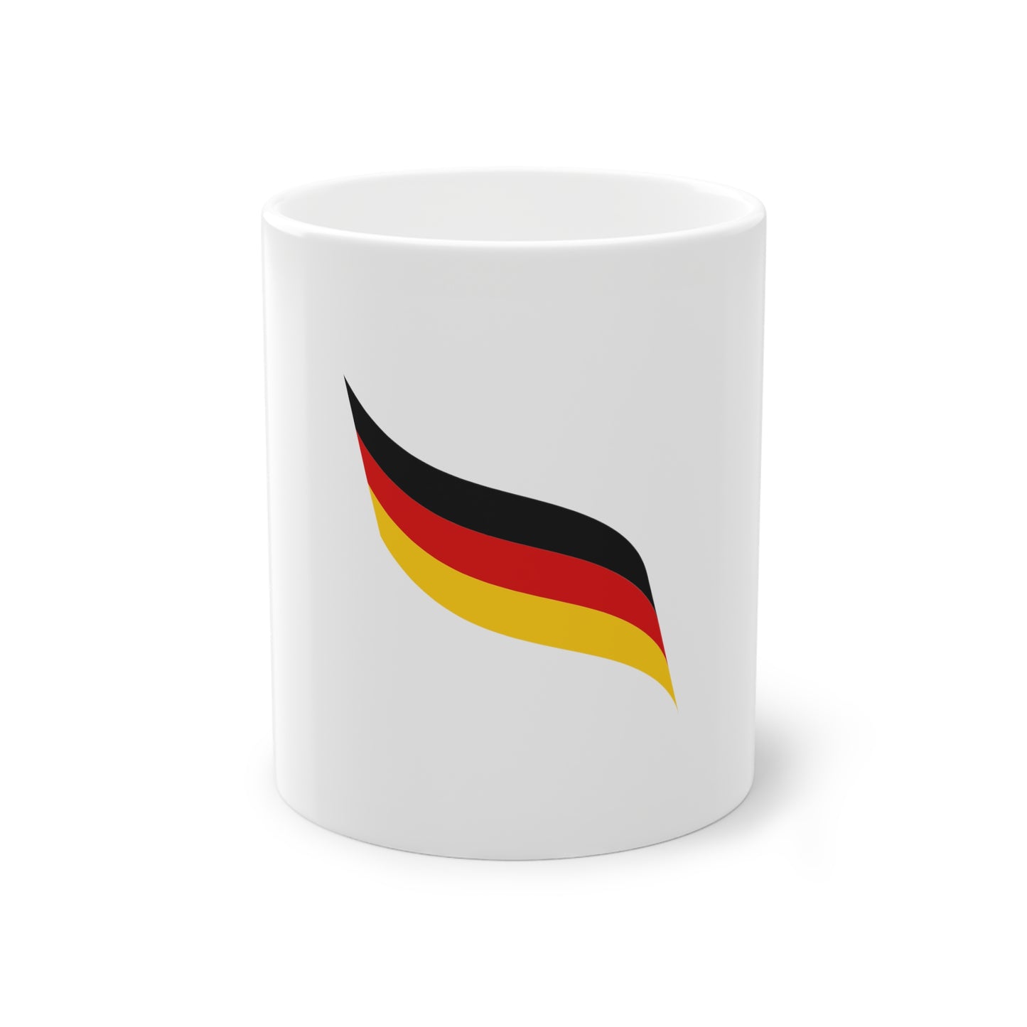 Flagge Deutschlands auf Kaffeetassen bedruckt - Farbe: weiß, Standardtasse, groß 11 Unzen