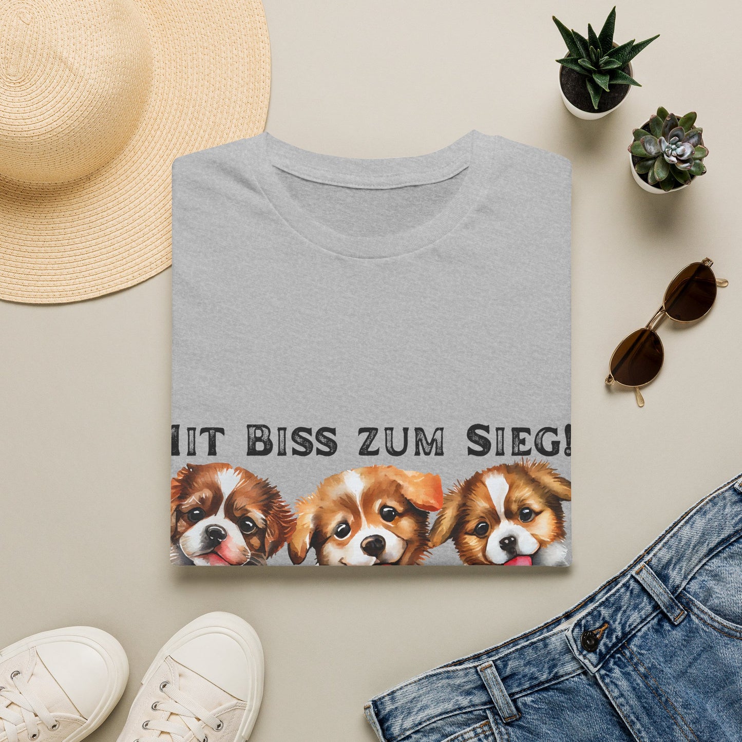 Deutsche Hunde für die Nationalmannschaft, Fußballfan Unisex T-Shirts tragen mit bis zum Sieg - Schwarz