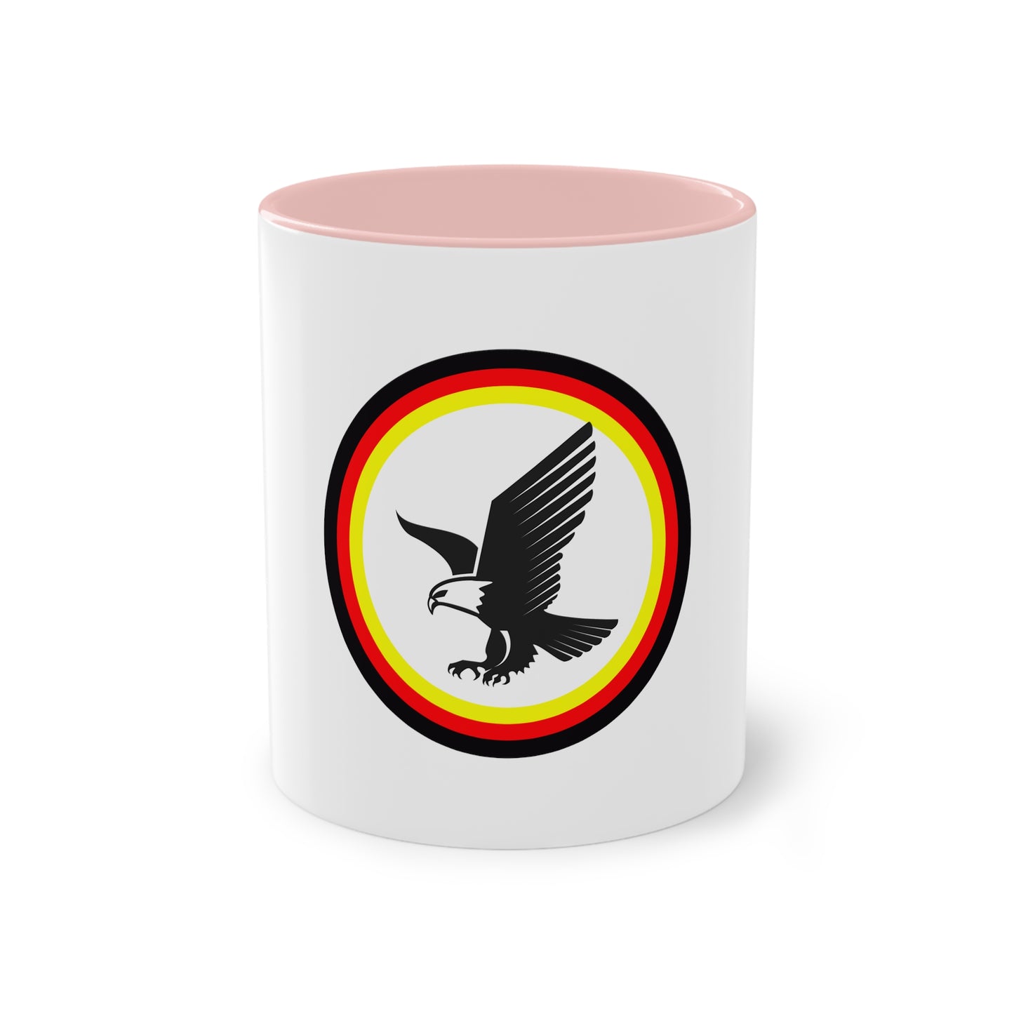 Deutscher fliegende Adler, ein Symbol für Frieden, Liebe und Einheit - auf Kaffeetassen bedruckt - Farbe: weiß, Standardtasse, groß 11 Unzen