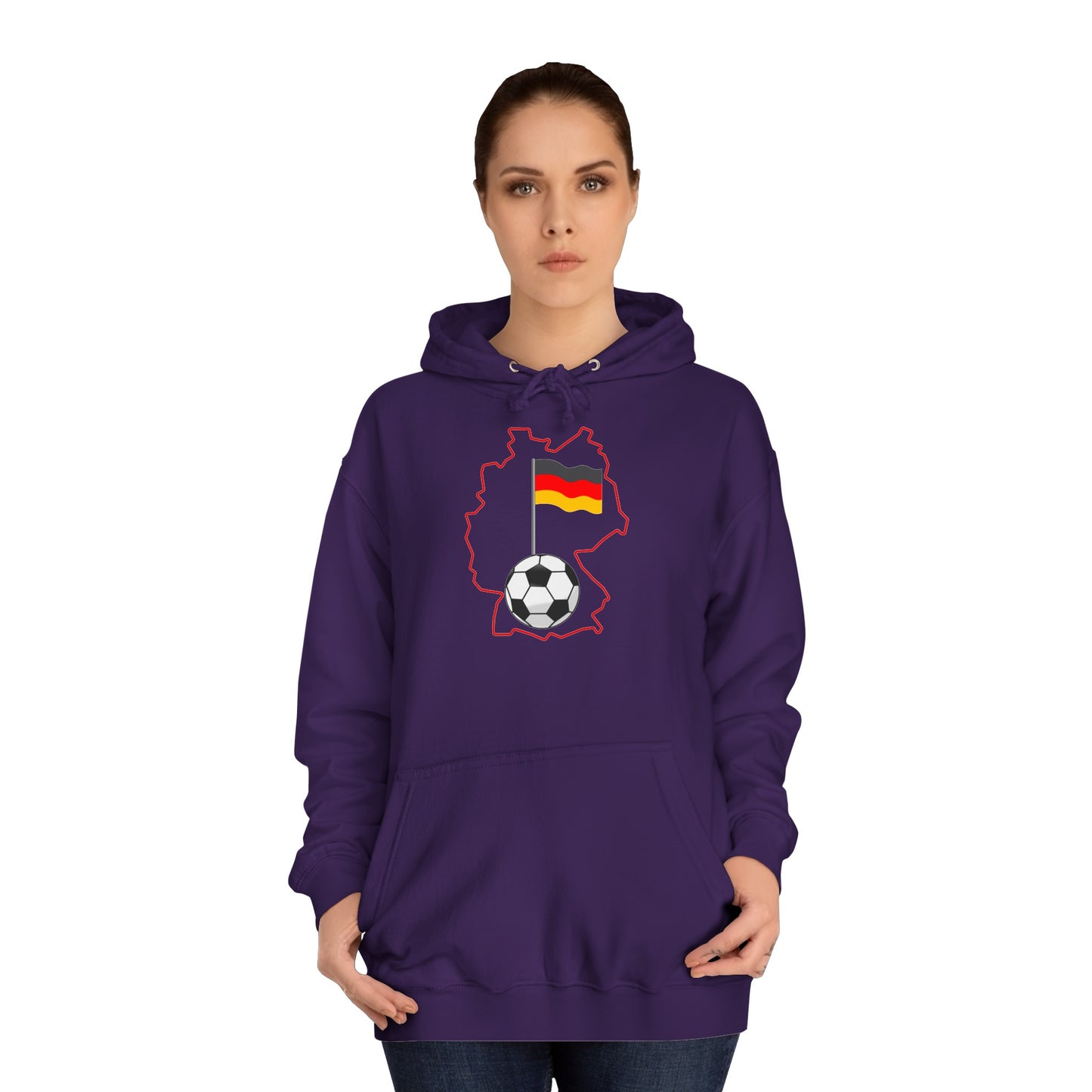 Erleben Sie die Schönheit und Leidenschaft des Fußballs in Deutschland - Beidseitig bedruckt - Hochwertige Unisex-Kapuzenpullover