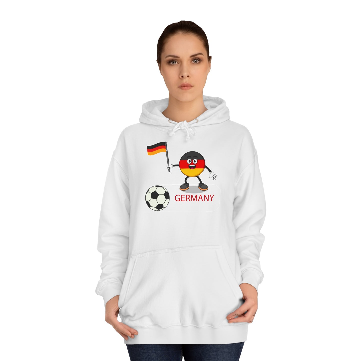 Erleben Sie die Schönheit und Leidenschaft des Fußballs in Deutschland - Hochwertige Unisex-Kapuzenpullover - Beidseitig bedruckt