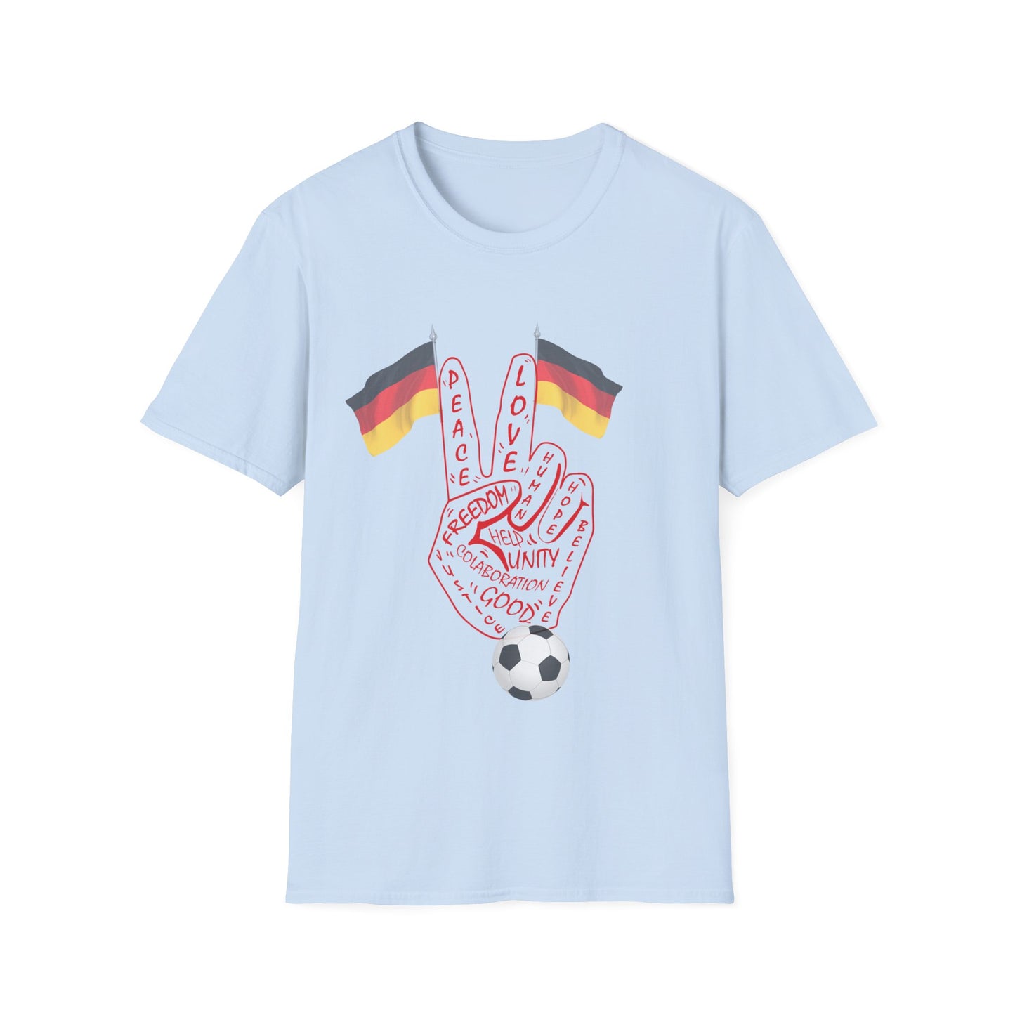 Deutschland für peace - Unisex T-Shirt nur für Frieden