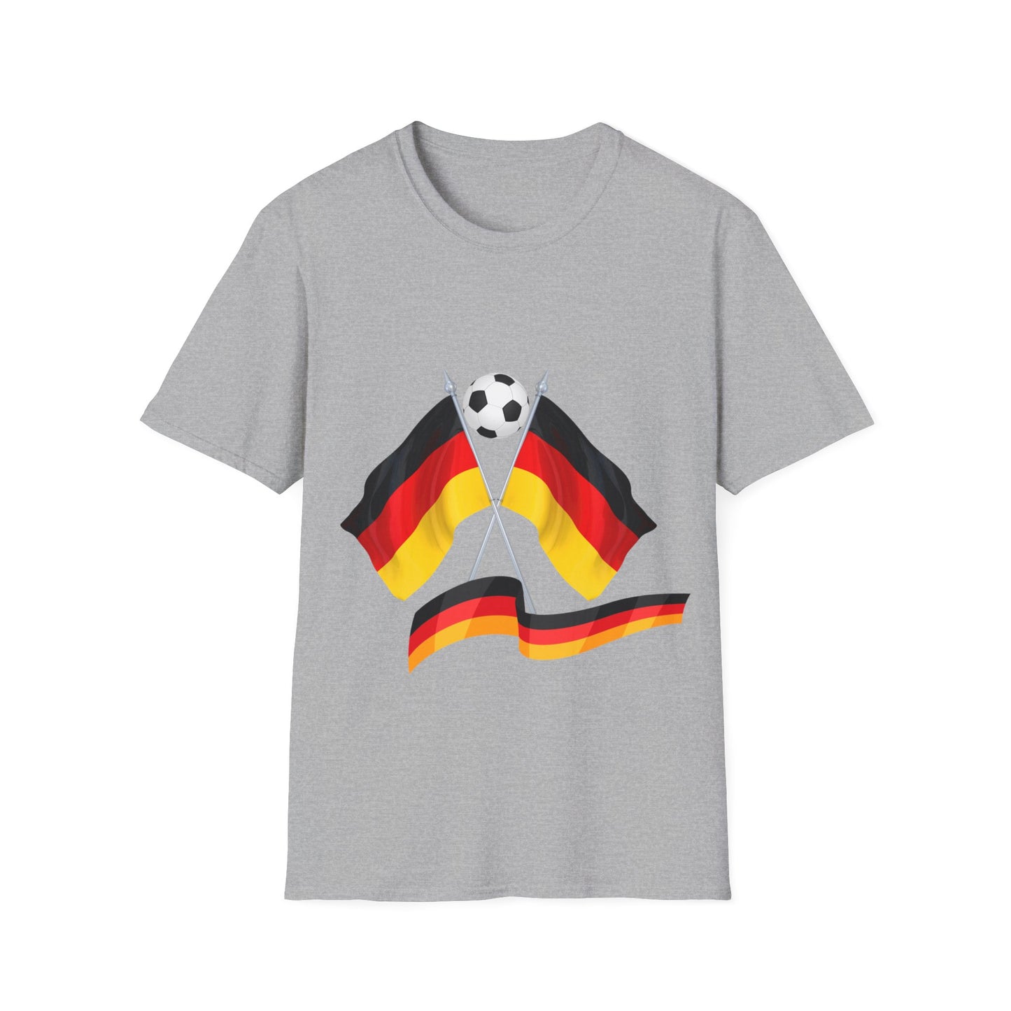 Fanmotivtrikot - Deutsche Flagge für Fußballfan auf Unisex T-Shirt