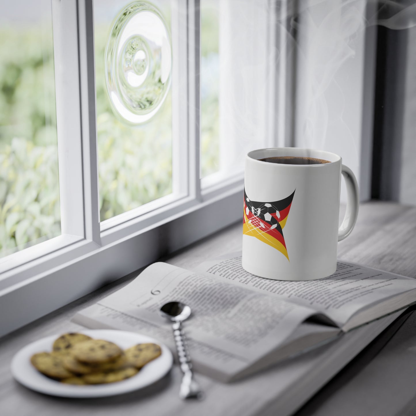 Deutsche Fußballfans Motive auf Kaffeetassen gedruckt - Farbe: weiß, Standardtasse, groß 11 Unzen