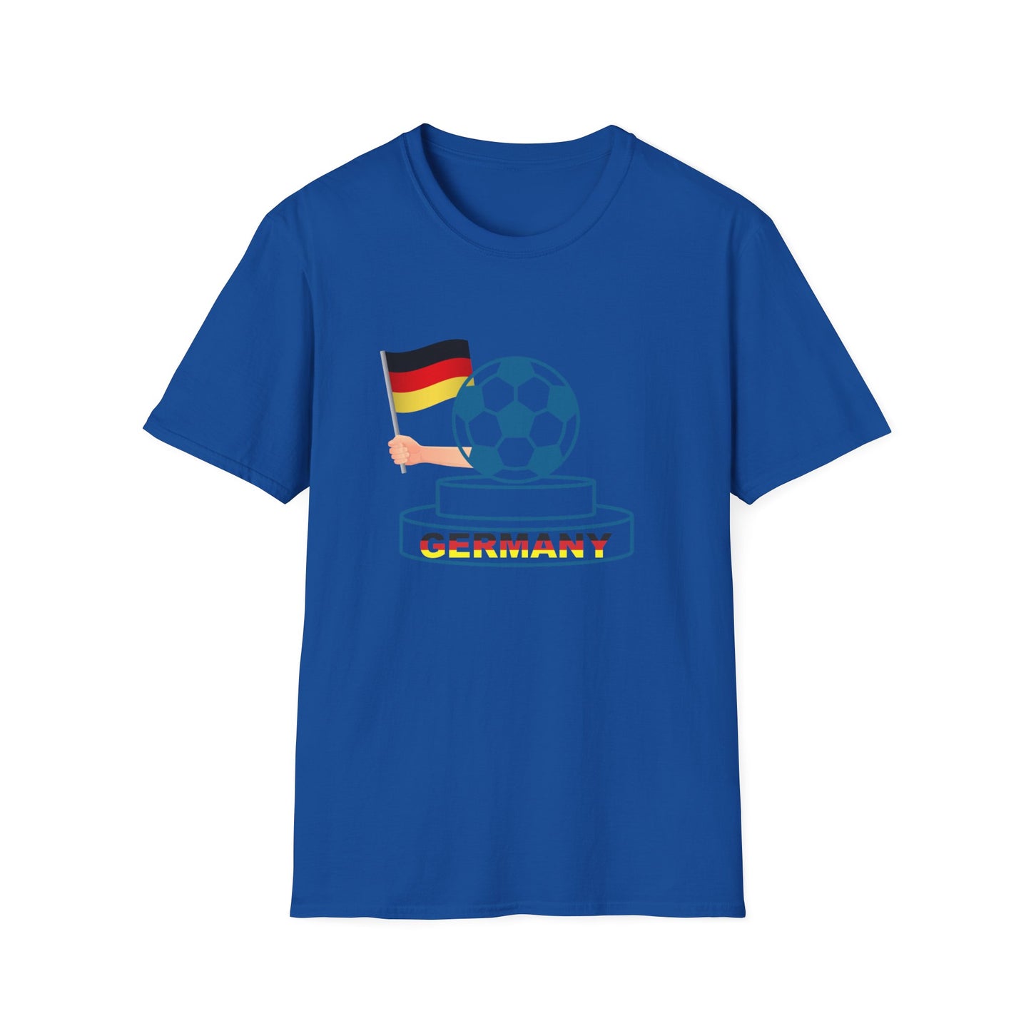 Herzlich Willkommen in Deutschland, Unisex T-Shirt mit Frieden und Liebe für Fußball, Welcome to German Football success, I Love Germany