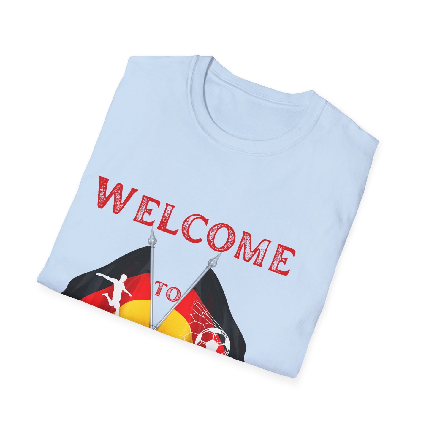 Welcome to Germany, Deutsche Nationalmannschaft, Fußballfan Unisex T-Shirts mit deutschen Flaggen