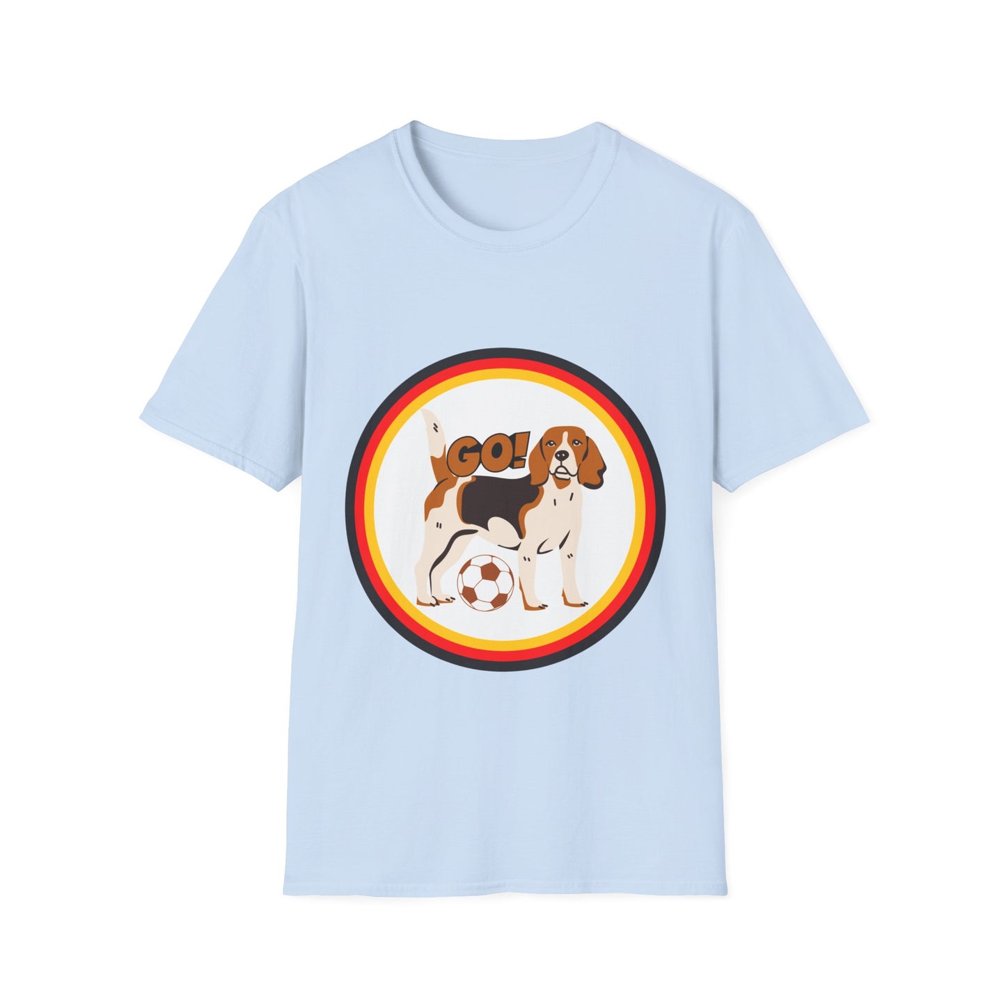 Deutsche Hunde für die Nationalmannschaft, Fußballfan T-Shirts, Flagge, Fanmotivtrikot, Fan Unisex T-Shirt