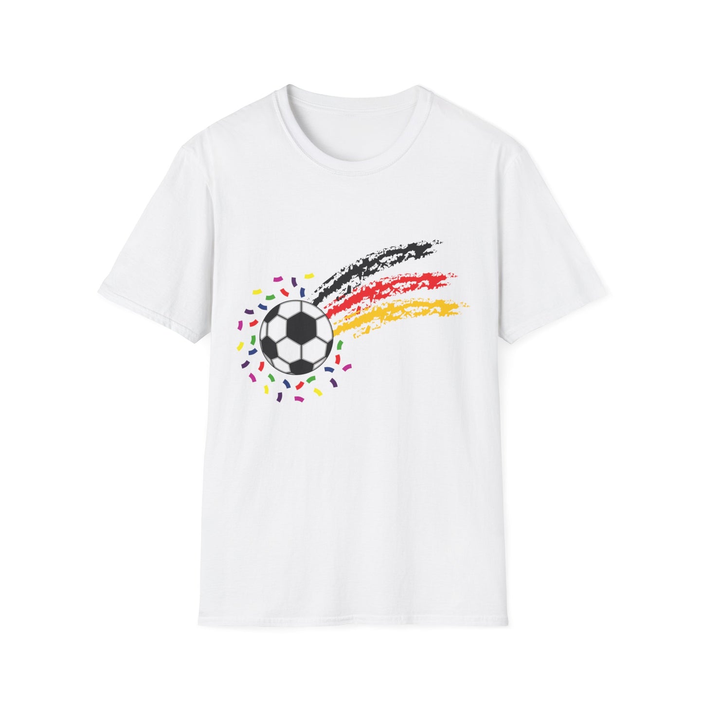 Fußball EM - UEFA 2024, Deutsche Flagge im Fußballfan T-Shirts, Nationalmannschaft Fanmotivtrikot, schöne Fan Unisex T-Shirt, German Soccer