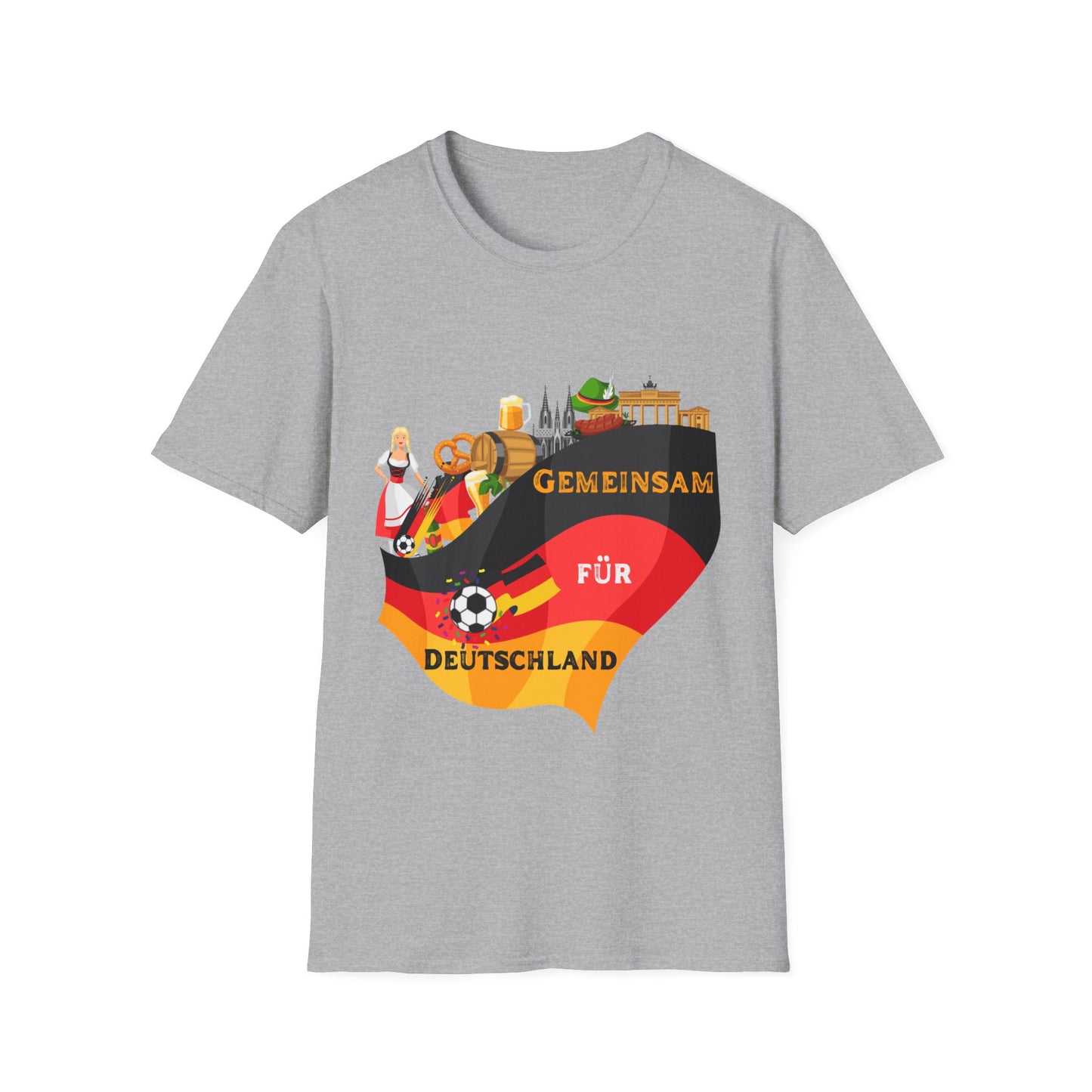 Gemeinsam für Deutschland, beste Qualität des Unisex Fanmotivtrikots, EM 2024 T-Shirt