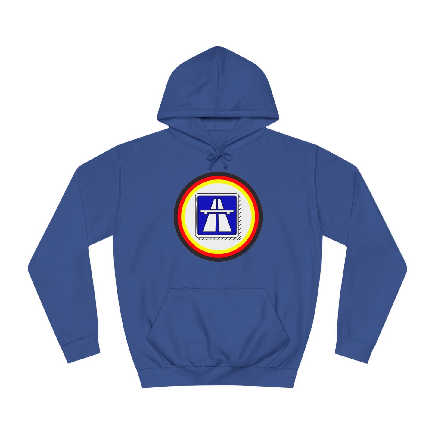 Copy of Autobahnschild auf Hoodies. Fahren Sie sicher.