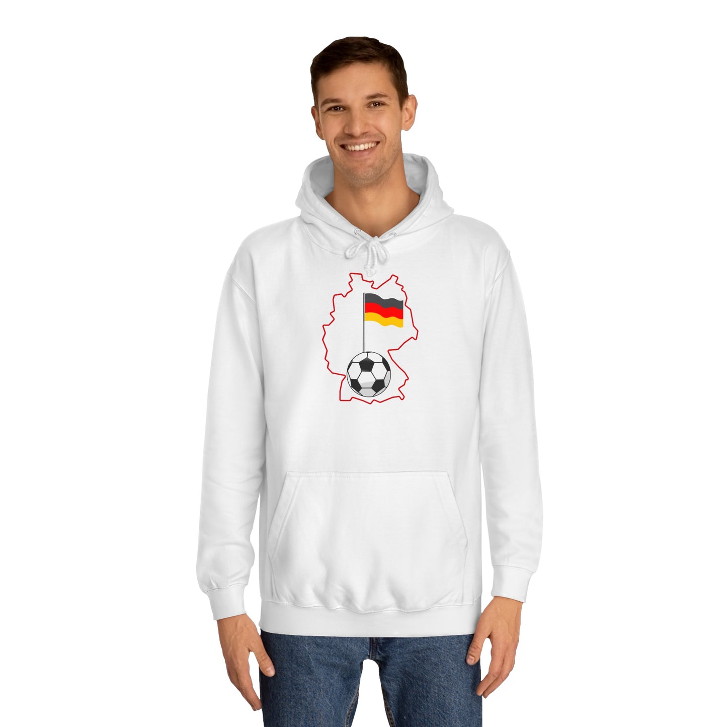 Erleben Sie die Schönheit und Leidenschaft des Fußballs in Deutschland - Beidseitig bedruckt - Hochwertige Unisex-Kapuzenpullover