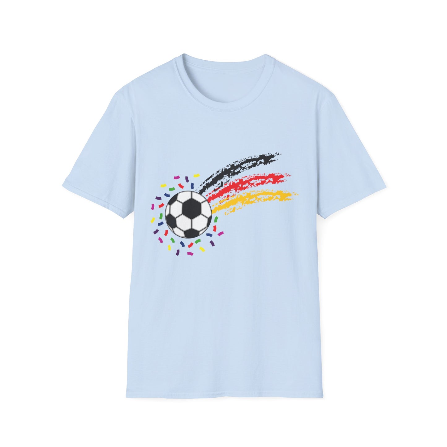 Fußball EM - UEFA 2024, Deutsche Flagge im Fußballfan T-Shirts, Nationalmannschaft Fanmotivtrikot, schöne Fan Unisex T-Shirt, German Soccer