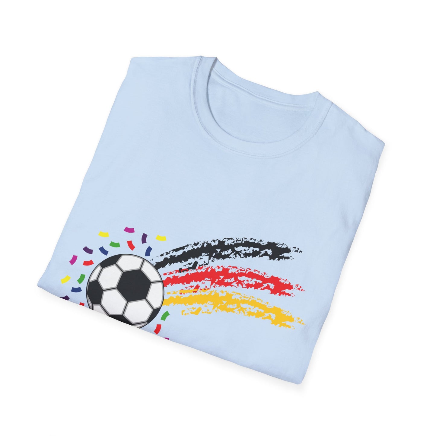 Fußball EM - UEFA 2024, Deutsche Flagge im Fußballfan T-Shirts, Nationalmannschaft Fanmotivtrikot, schöne Fan Unisex T-Shirt, German Soccer