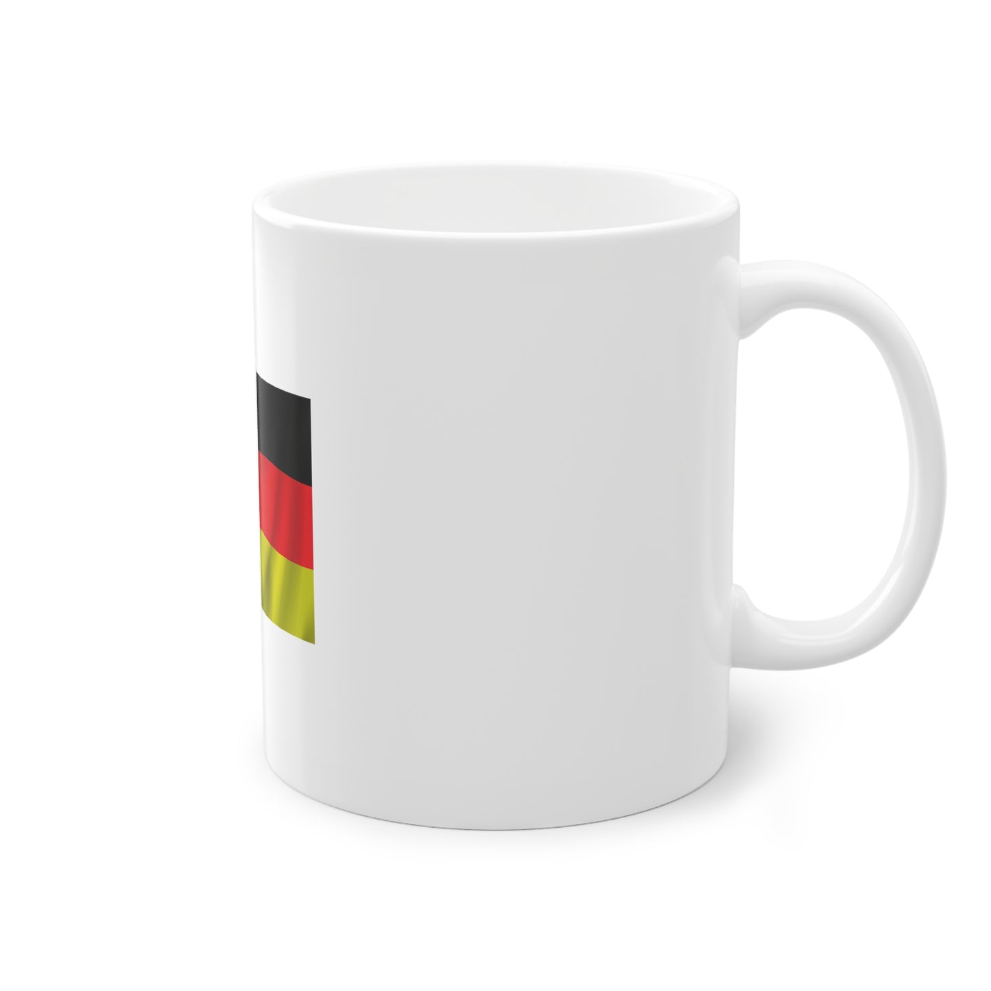 Fliegene Flagge Deutschlands auf Kaffeetassen bedruckt - Farbe: weiß, Standardtasse, groß 11 Unzen