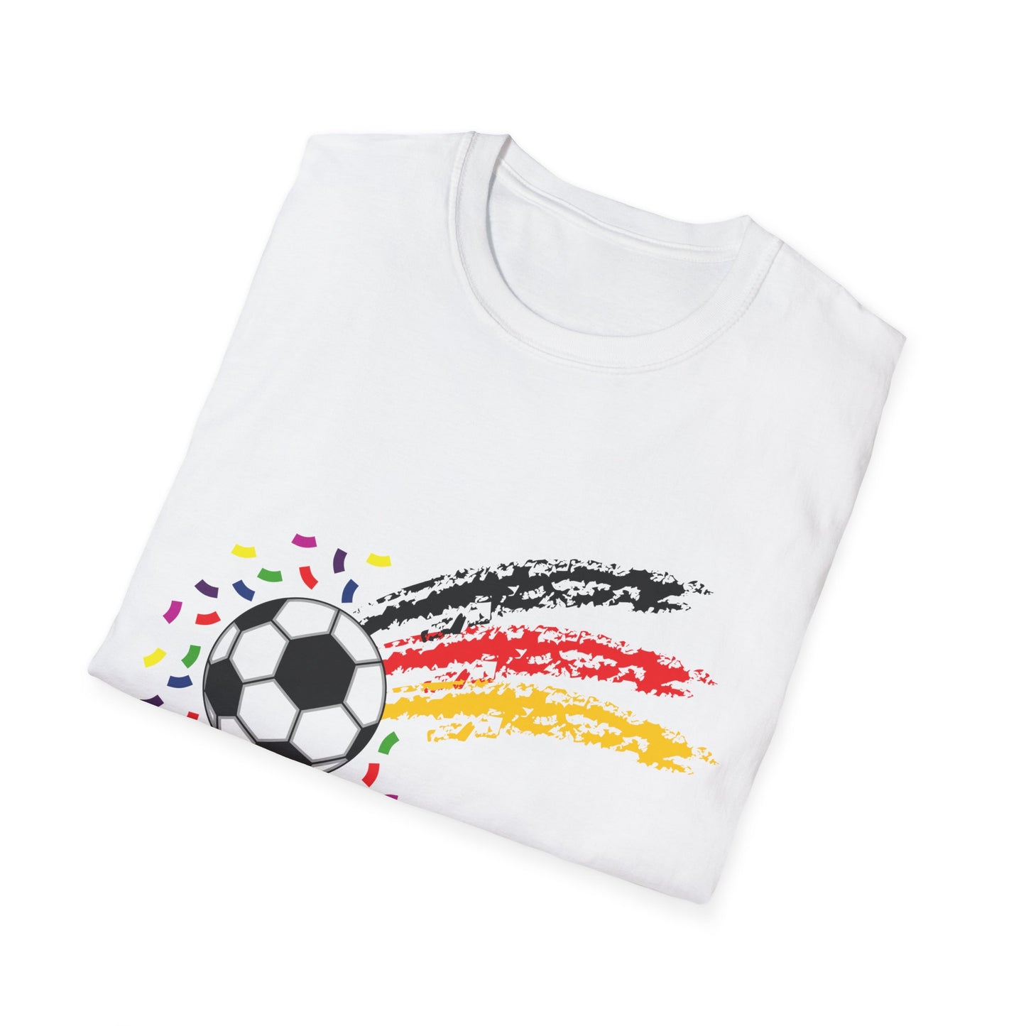 Fußball EM - UEFA 2024, Deutsche Flagge im Fußballfan T-Shirts, Nationalmannschaft Fanmotivtrikot, schöne Fan Unisex T-Shirt, German Soccer