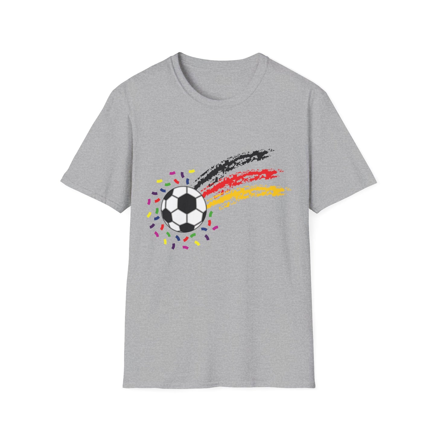 Fußball EM - UEFA 2024, Deutsche Flagge im Fußballfan T-Shirts, Nationalmannschaft Fanmotivtrikot, schöne Fan Unisex T-Shirt, German Soccer